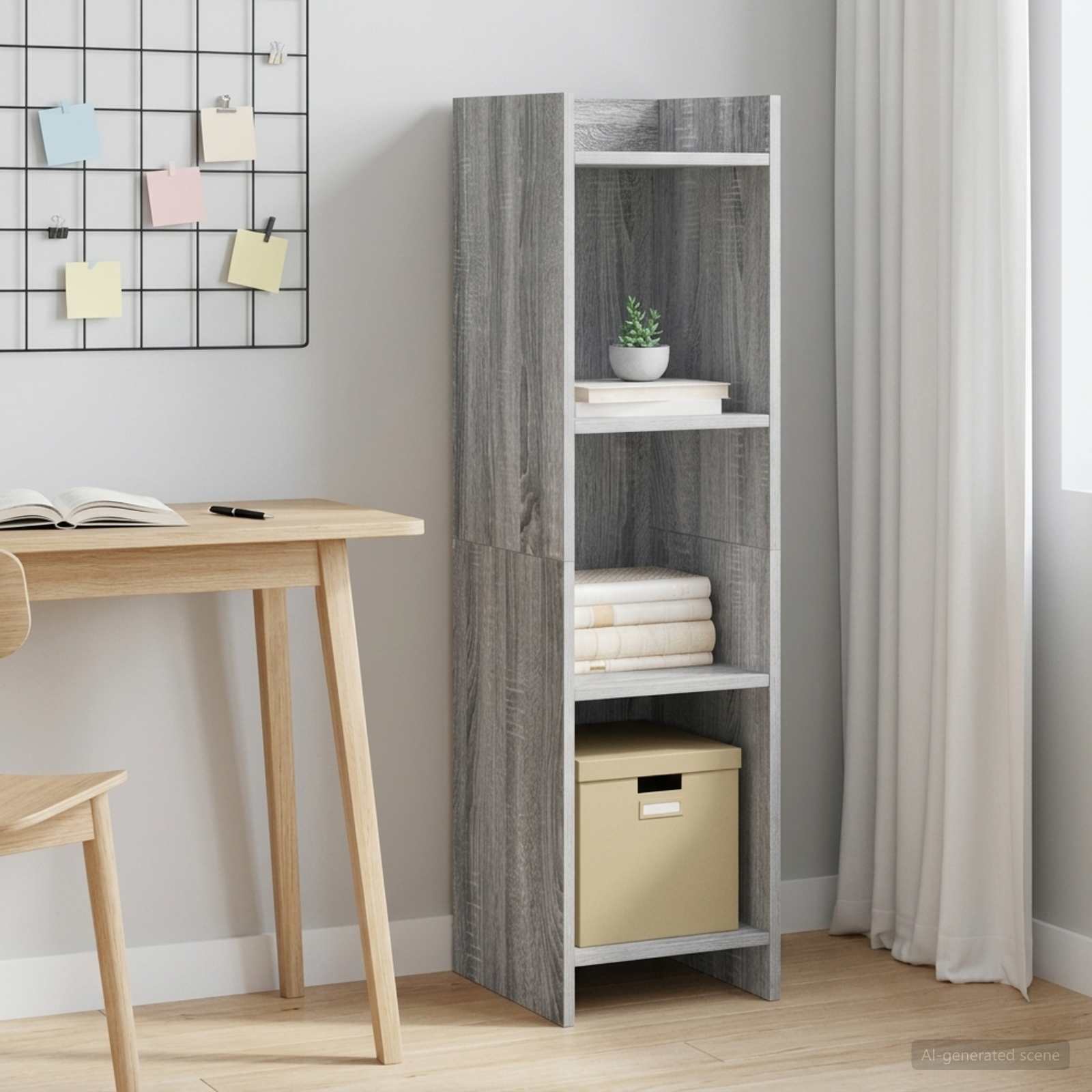 Bücherregal Grau Sonoma 30 x 30 x 111 cm Holzwerkstoff