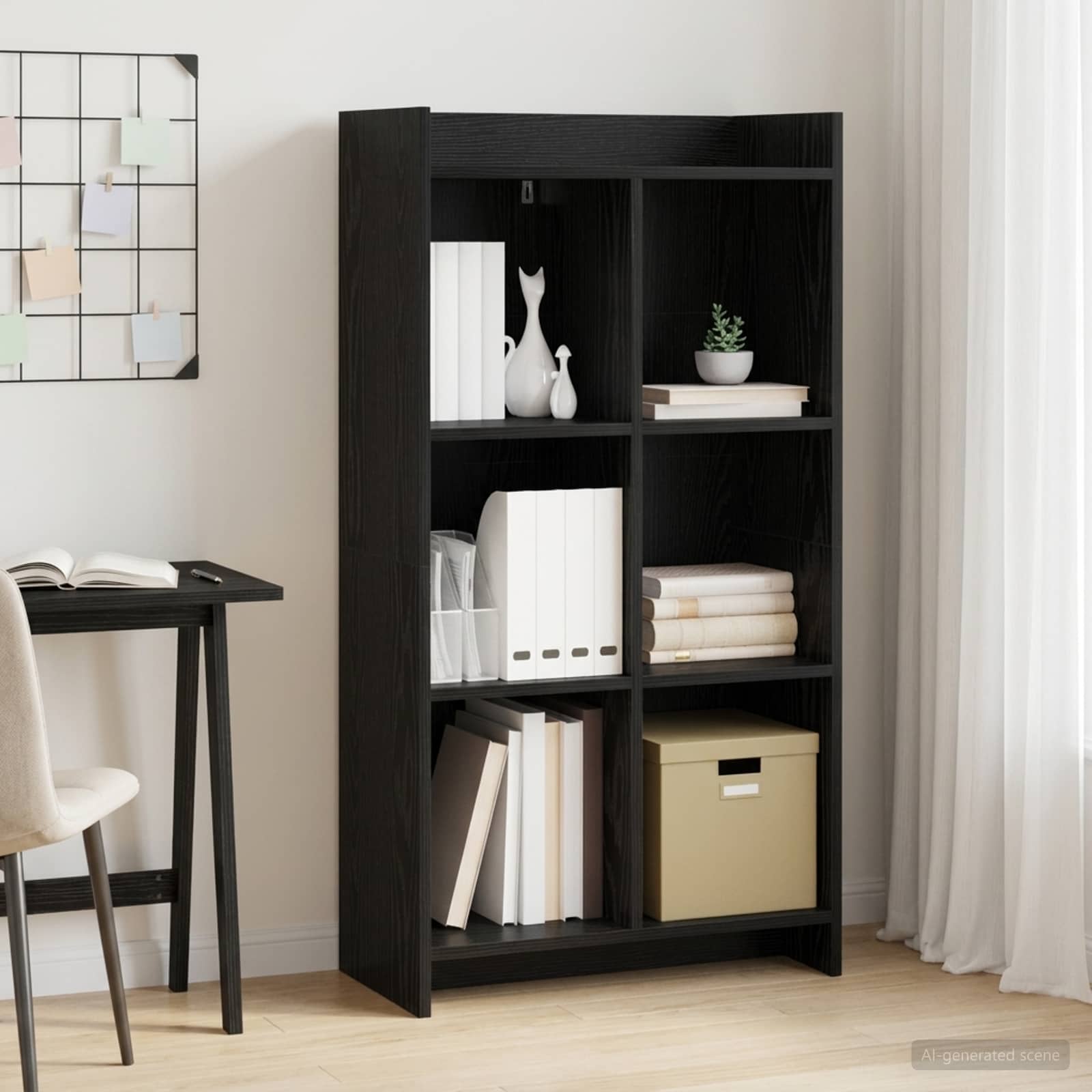 Bücherregal Schwarze Eiche 59 x 30 x 111 cm Holzwerkstoff