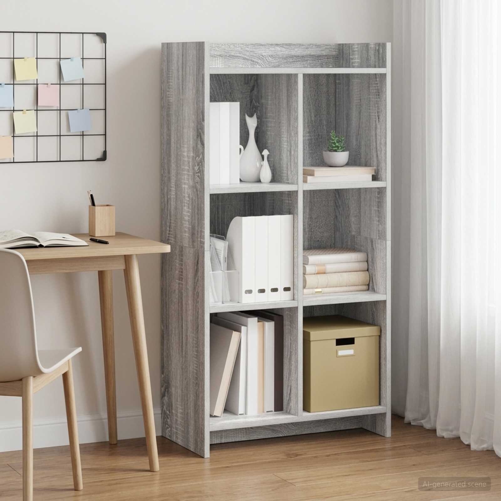 Bücherregal Grau Sonoma 59 x 30 x 111 cm Holzwerkstoff