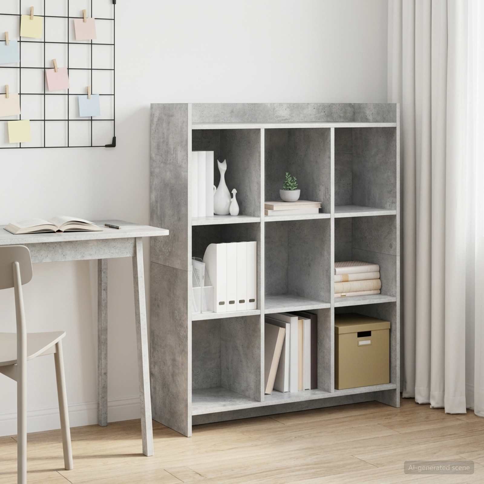 Bücherregal Beton Grau 87,5 x 30 x 111 cm Holzwerkstoff