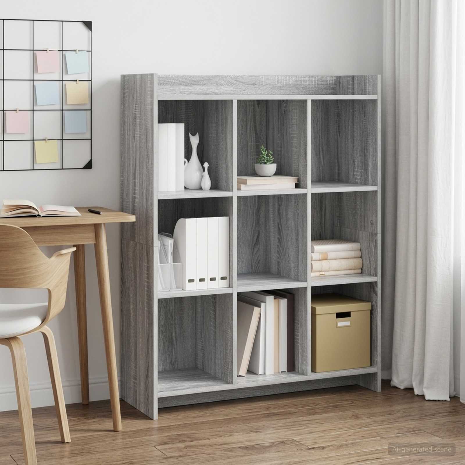 Bücherregal Grau Sonoma 87,5 x 30 x 111 cm Holzwerkstoff