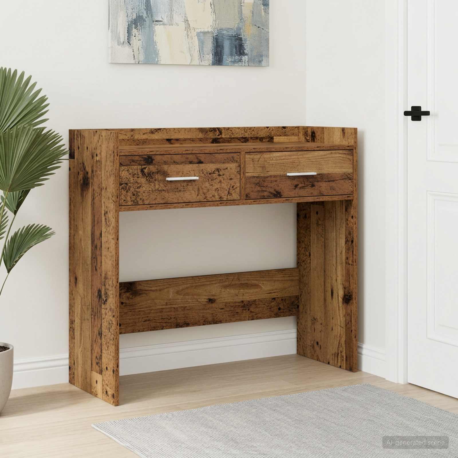 Konsolentisch Altholz 90 x 35 x 80 cm Holzwerkstoff