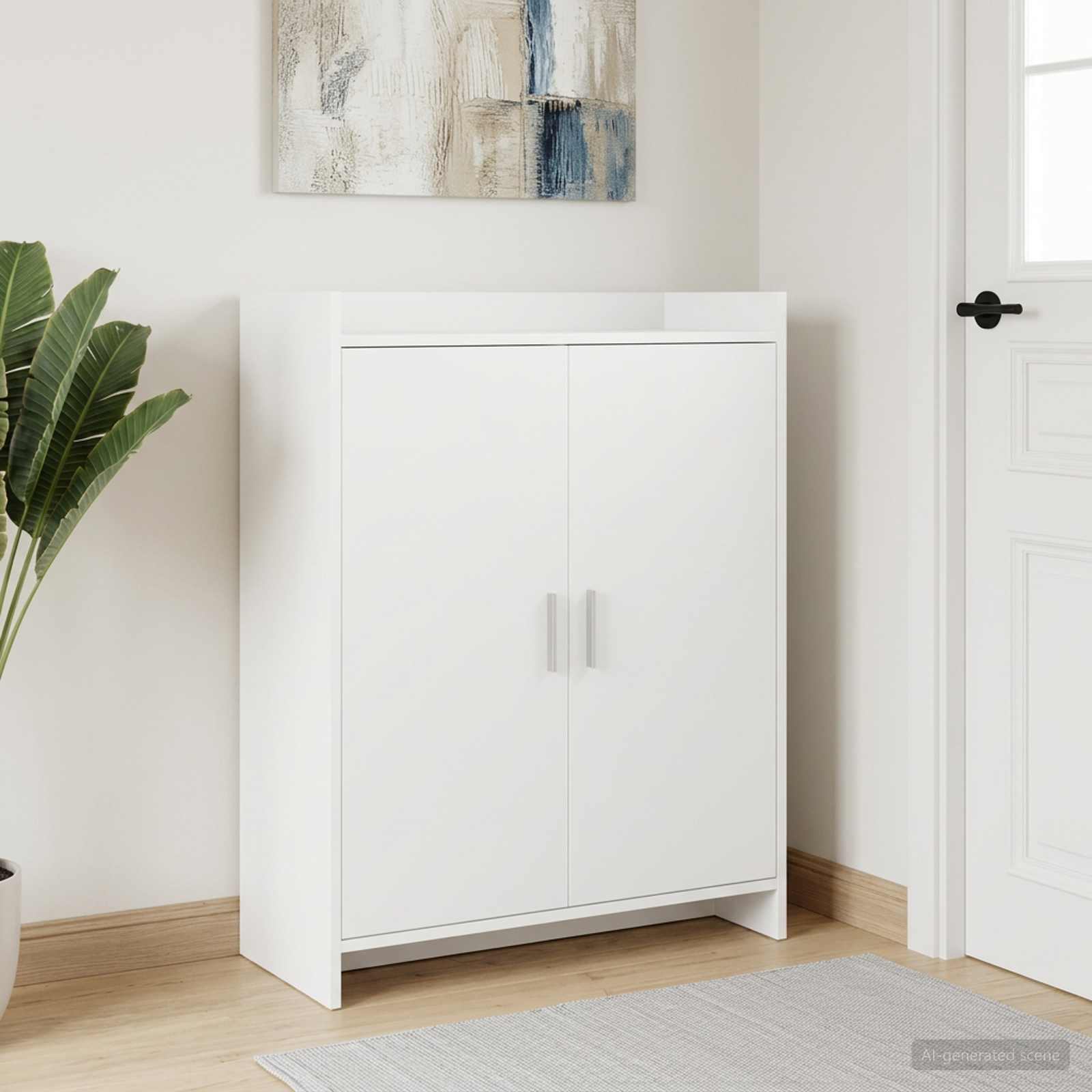 Schuhschrank mit Speicher Weiß 73,5 x 36 x 92 cm Holzwerkstoff