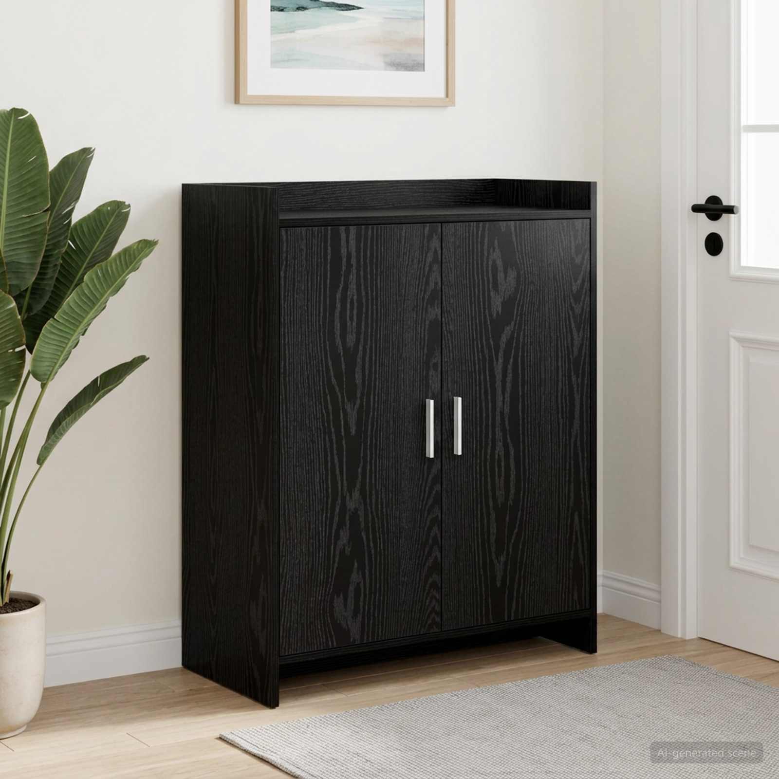 Schuhschrank Schwarze Eiche 73,5 x 36 x 92 cm Holzwerkstoff