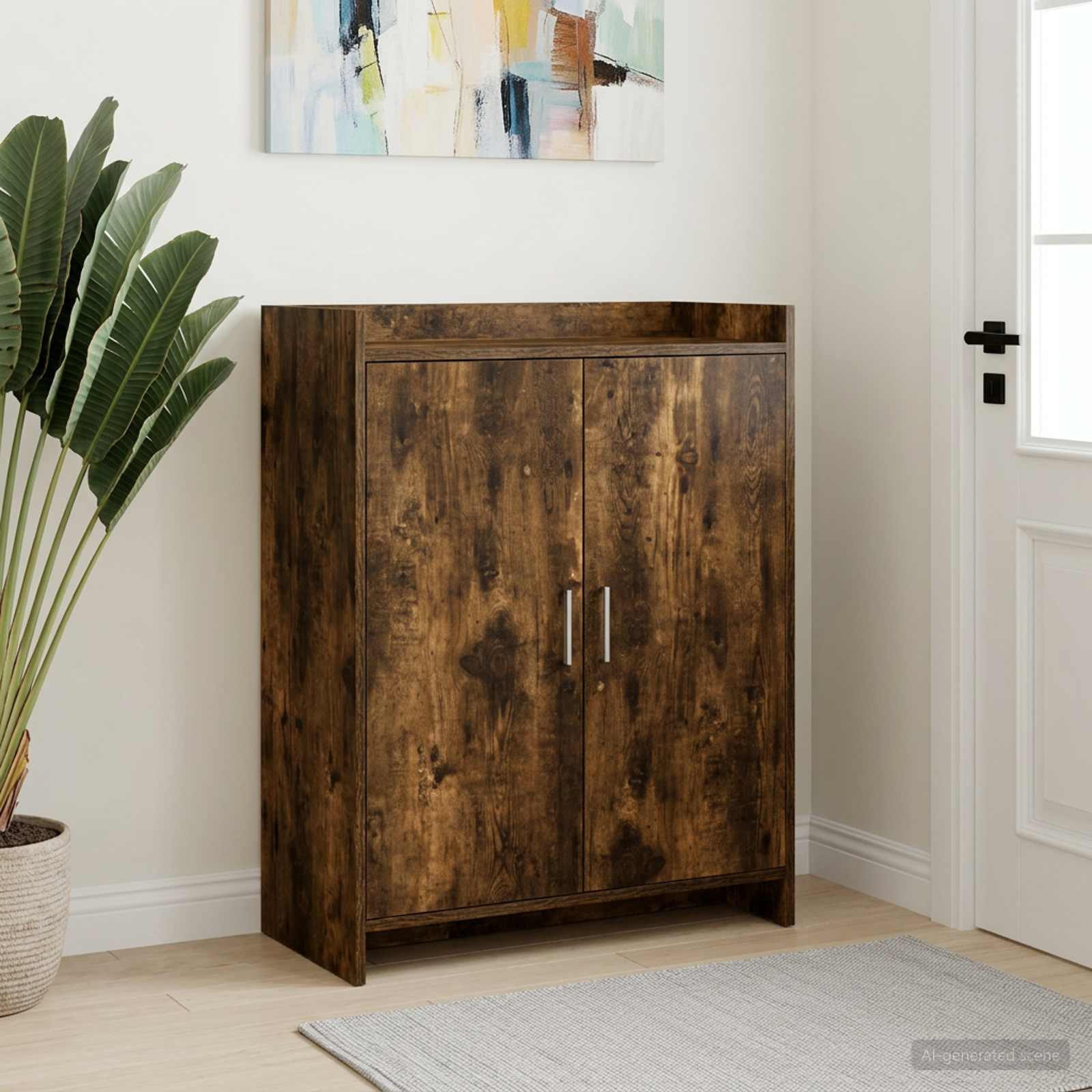 Schuhschrank Geräucherte Eiche 73,5 x 36 x 92 cm Holzwerkstoff