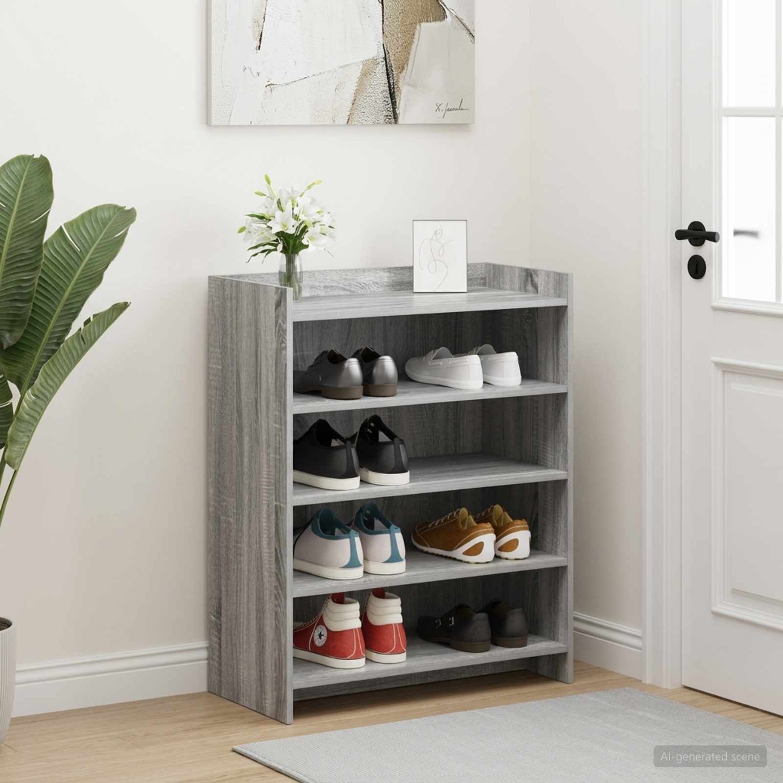Schuhschrank Grau Sonoma 73,5 x 36 x 92 cm Holzwerkstoff