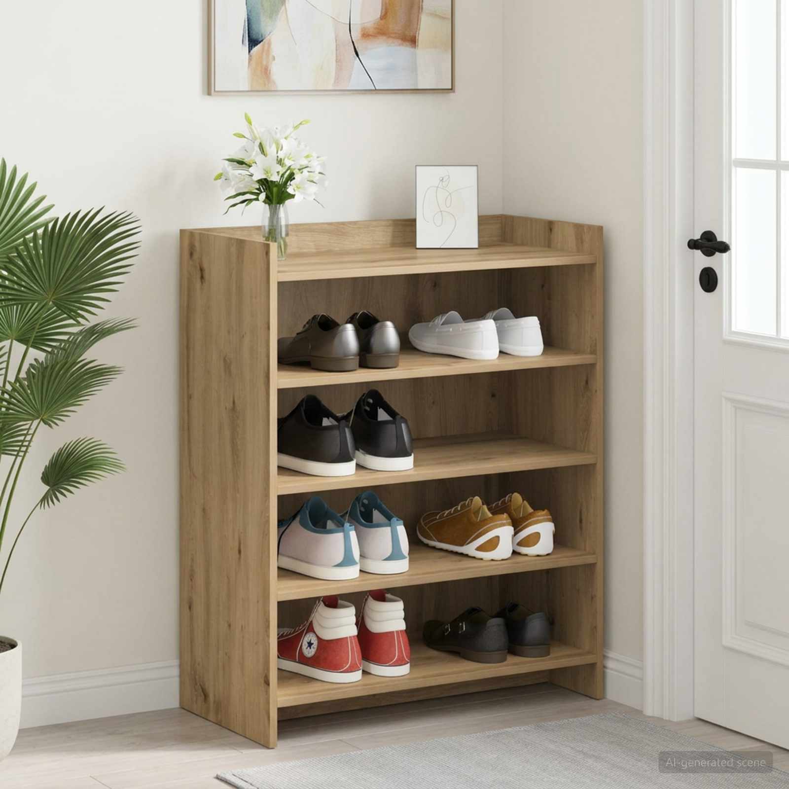 Schuhschrank 73,5 x 36 x 92 cm Holzwerkstoff Artisan-Eiche