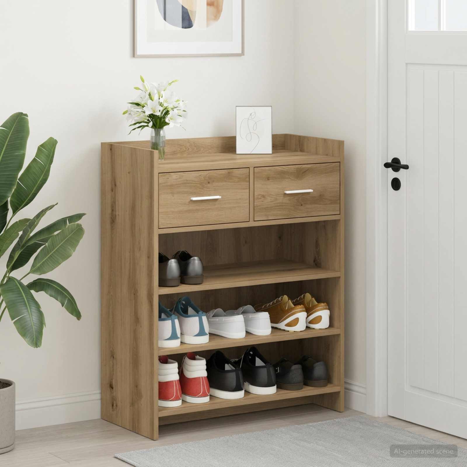 Schuhschrank 73,5 x 36 x 92 cm Holzwerkstoff Artisan-Eiche
