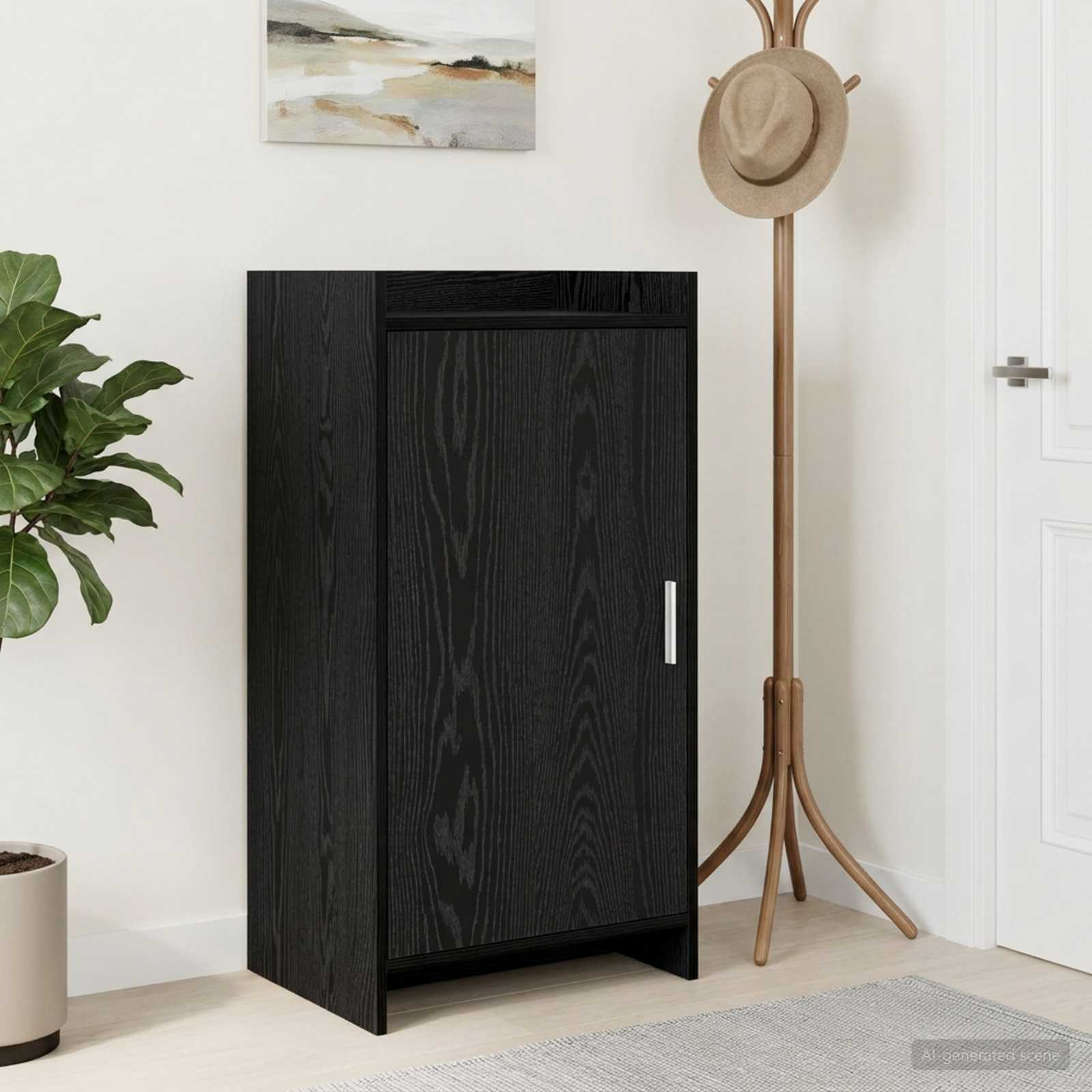 Schuhschrank Schwarze Eiche 48 x 36 x 92 cm Holzwerkstoff