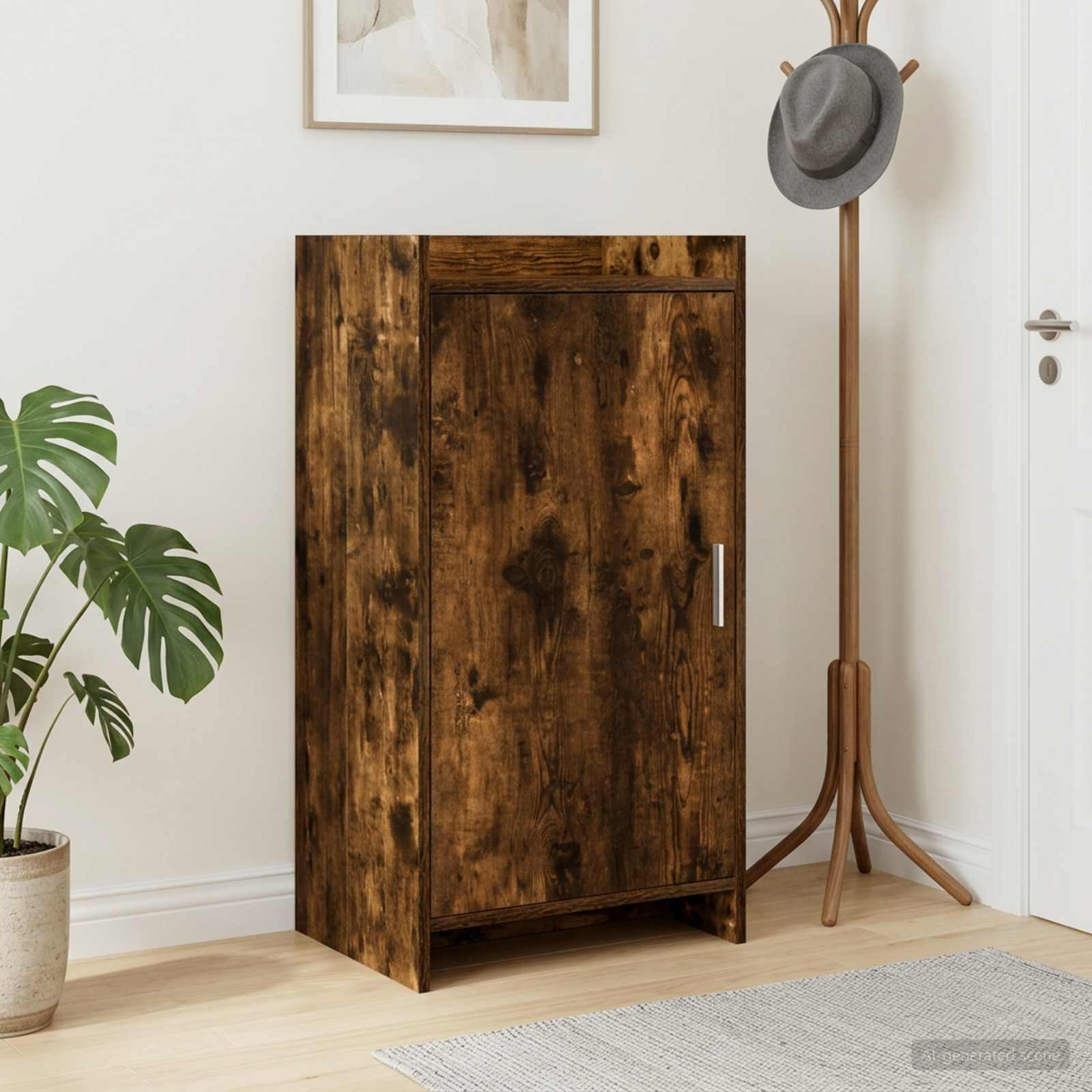 Schuhschrank Geräucherte Eiche 48 x 36 x 92 cm Holzwerkstoff