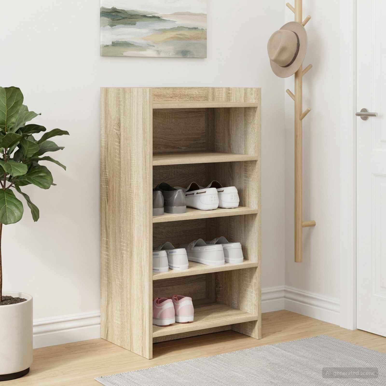 Schuhschrank Sonoma-Eiche 48 x 36 x 92 cm Holzwerkstoff