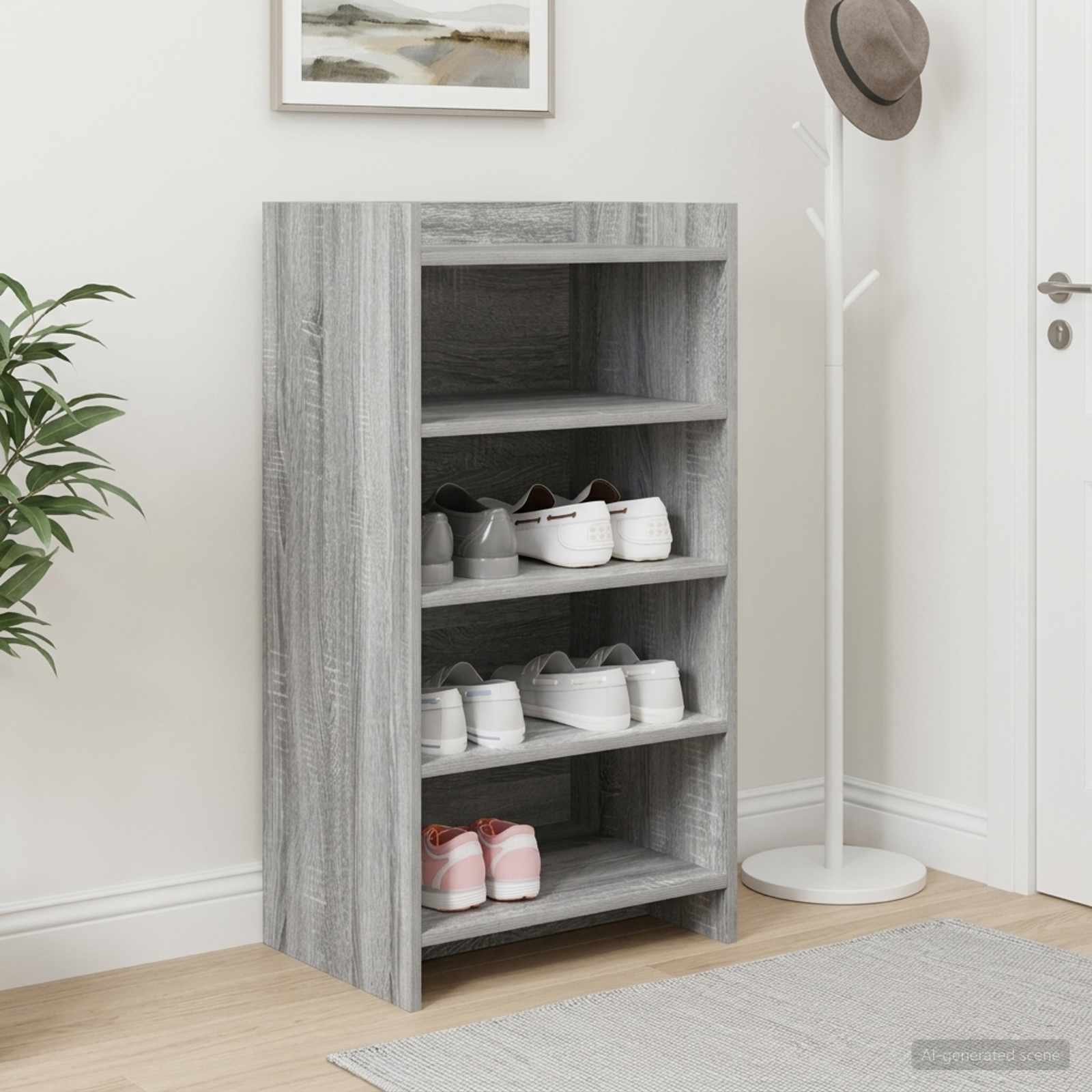 Schuhschrank Grau Sonoma 48 x 36 x 92 cm Holzwerkstoff