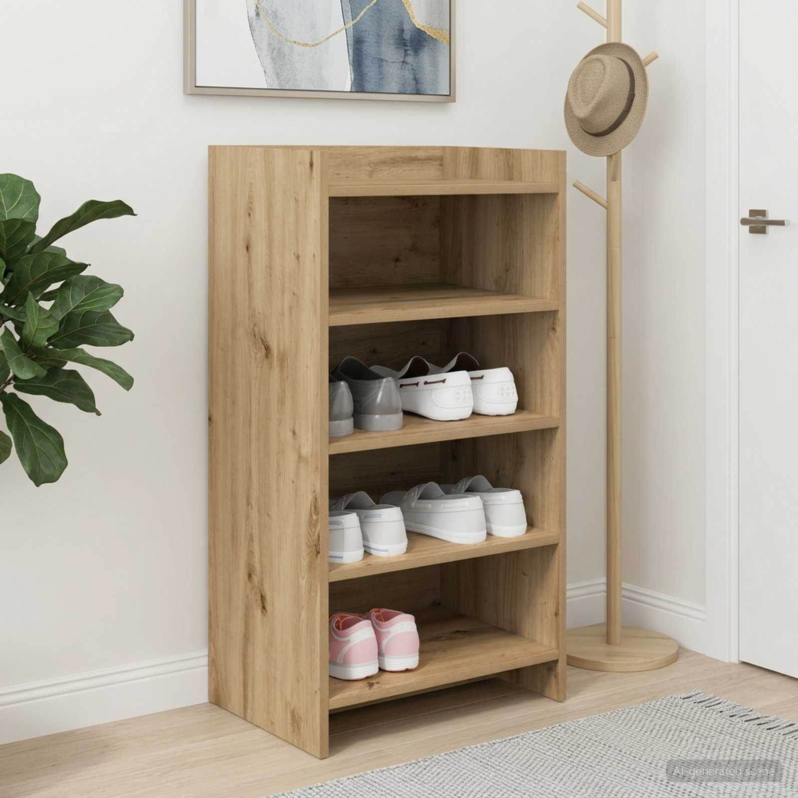Schuhschrank 48 x 36 x 92 cm Holzwerkstoff Artisan-Eiche