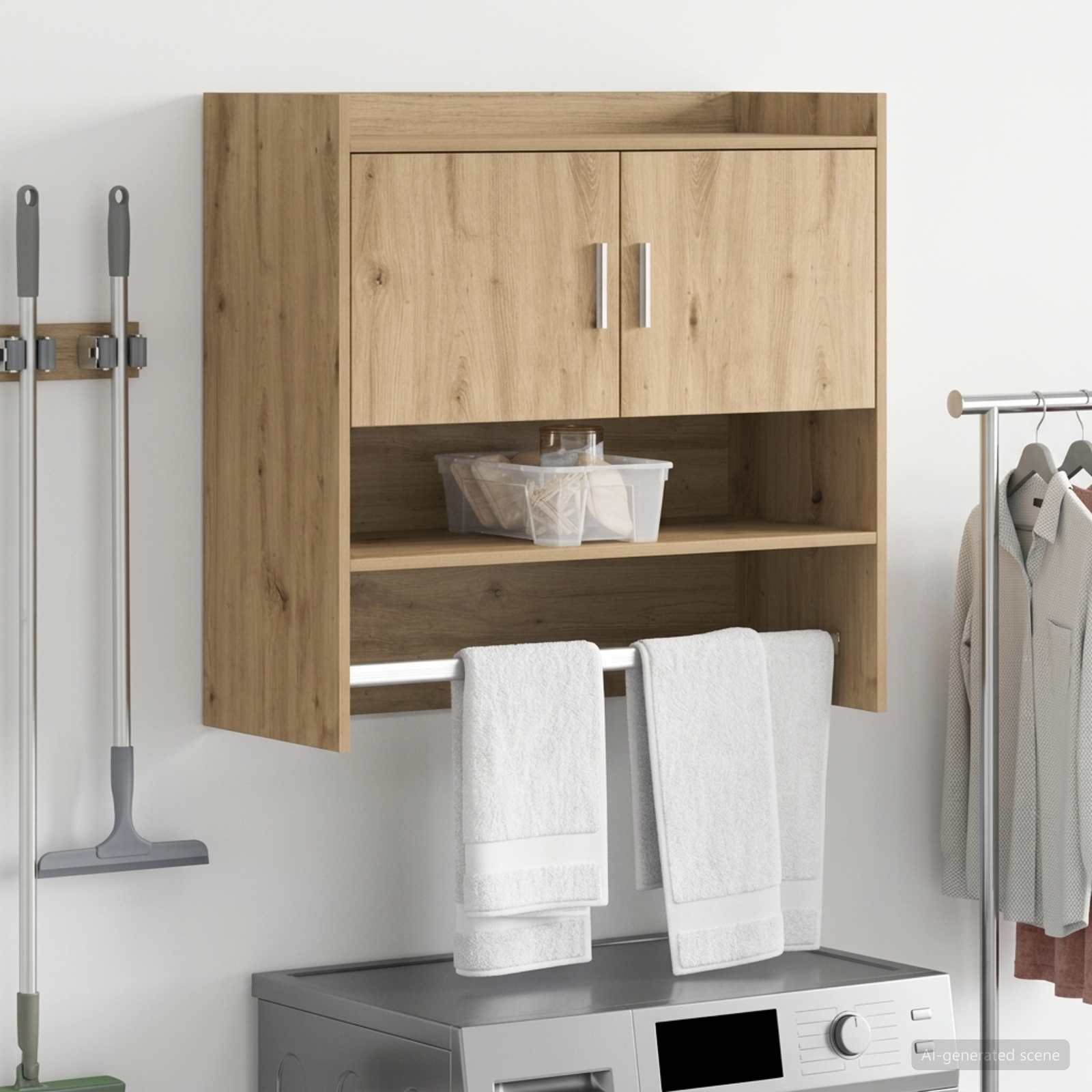 Wandregal Wandhalterung Artisan-Eiche 80 x 36 x 80 cm