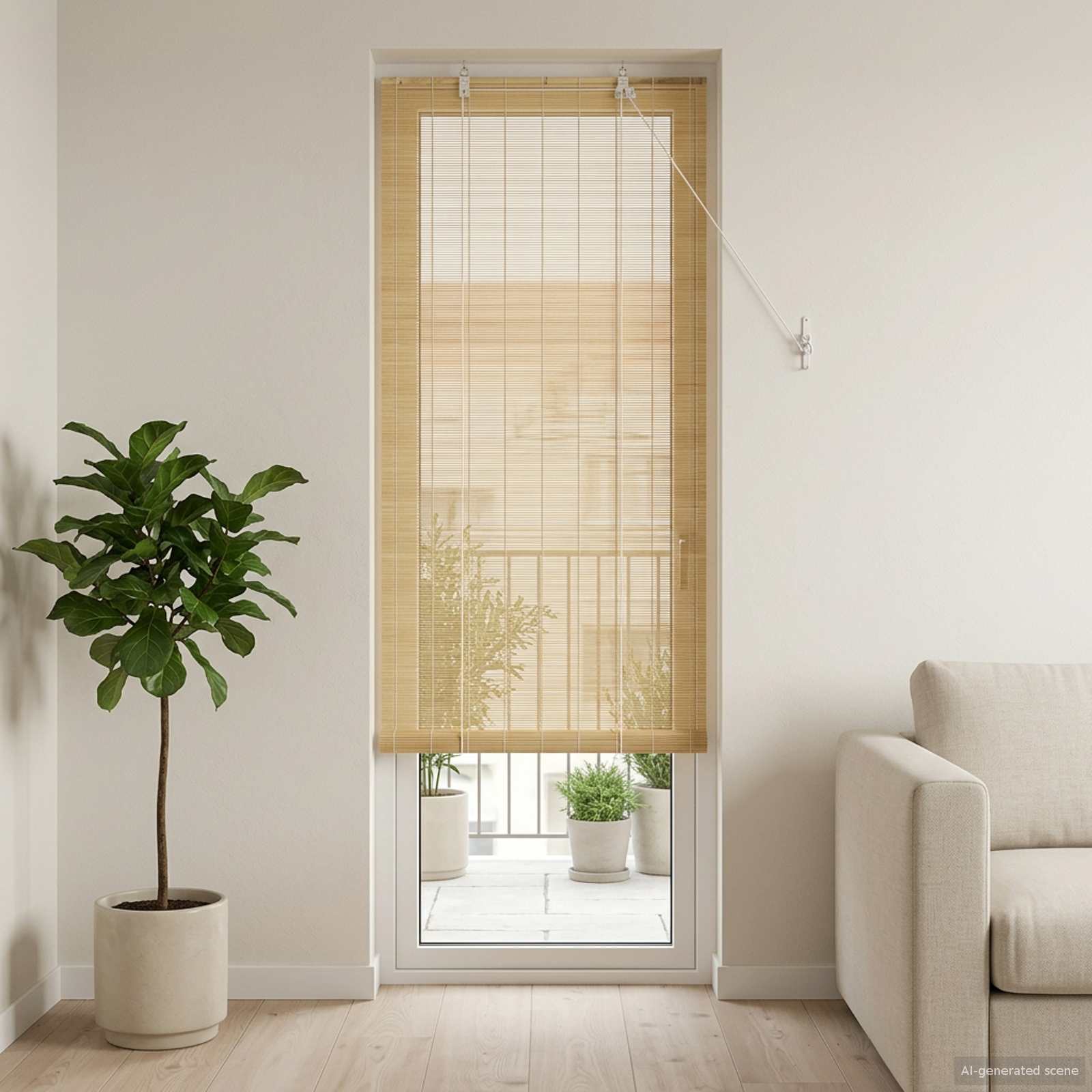 Rollo Natur 40 x 220 cm Bambus