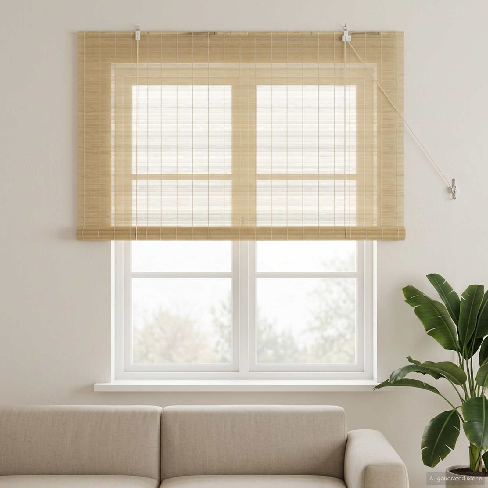 Rollo Natur 160 x 160 cm Bambus