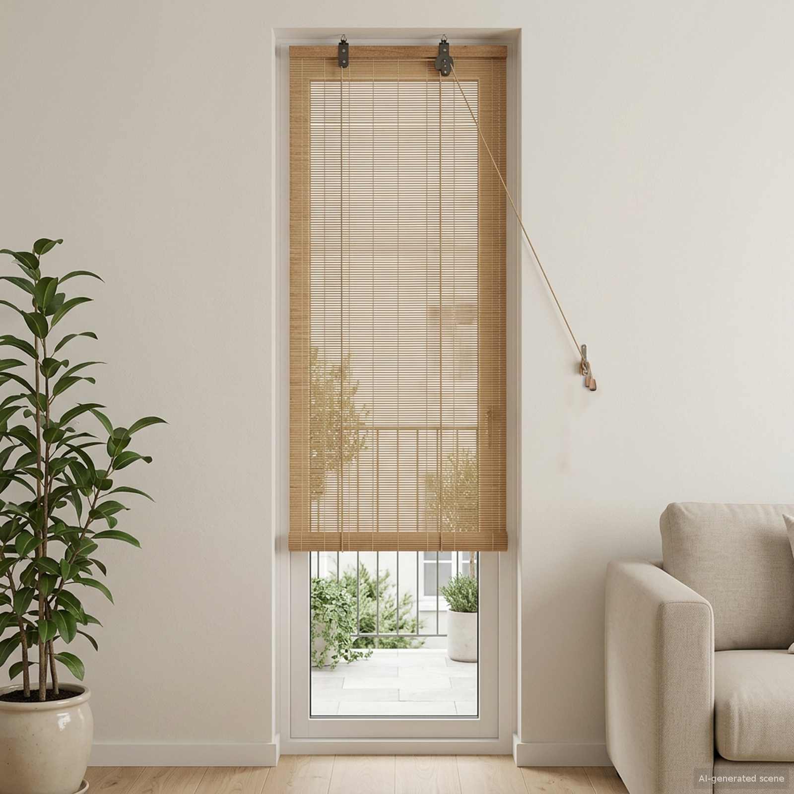 Rollo Braun 40 x 220 cm Bambus
