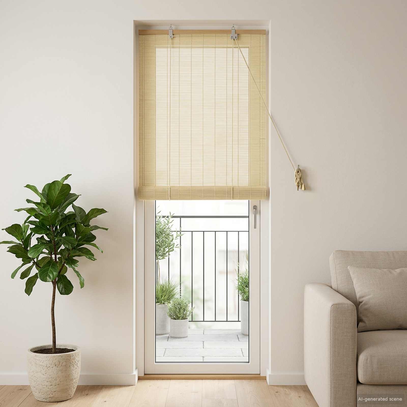 Rollo Natur 50 x 220 cm Bambus
