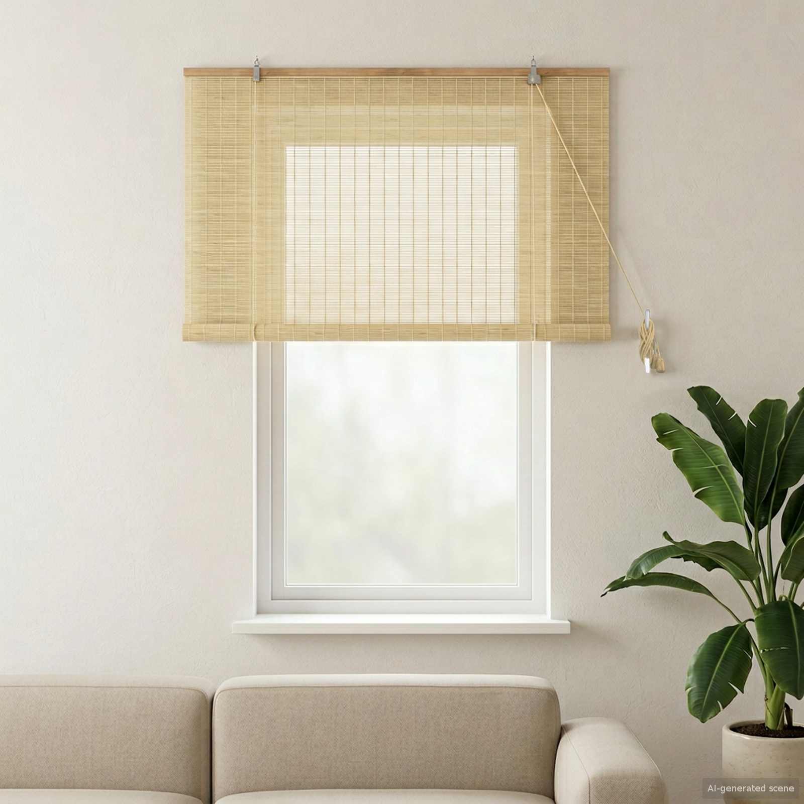 Rollo Natur 130 x 160 cm Bambus