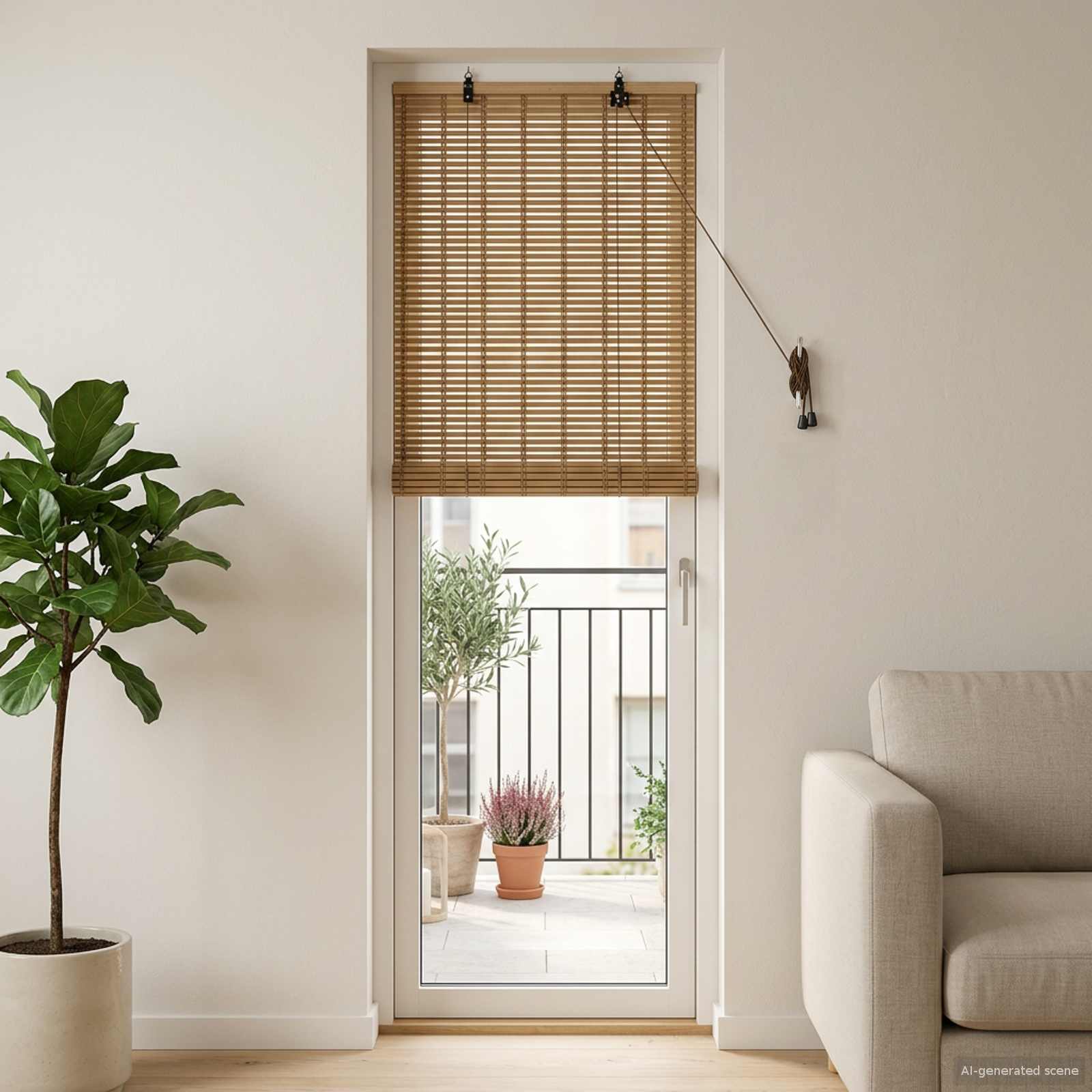 Rollo Natur 50 x 220 cm Bambus