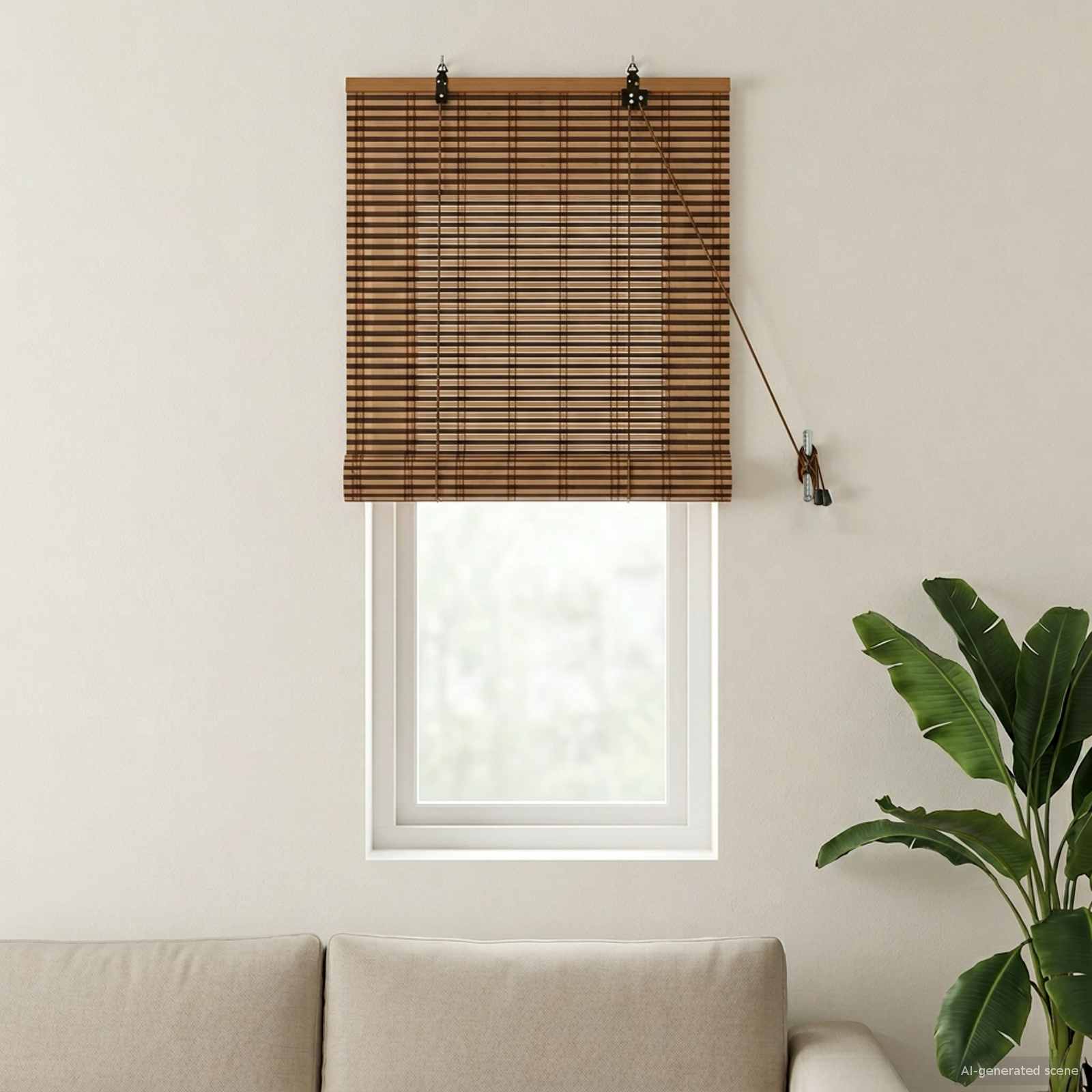 Rollo Braun 50 x 160 cm Bambus