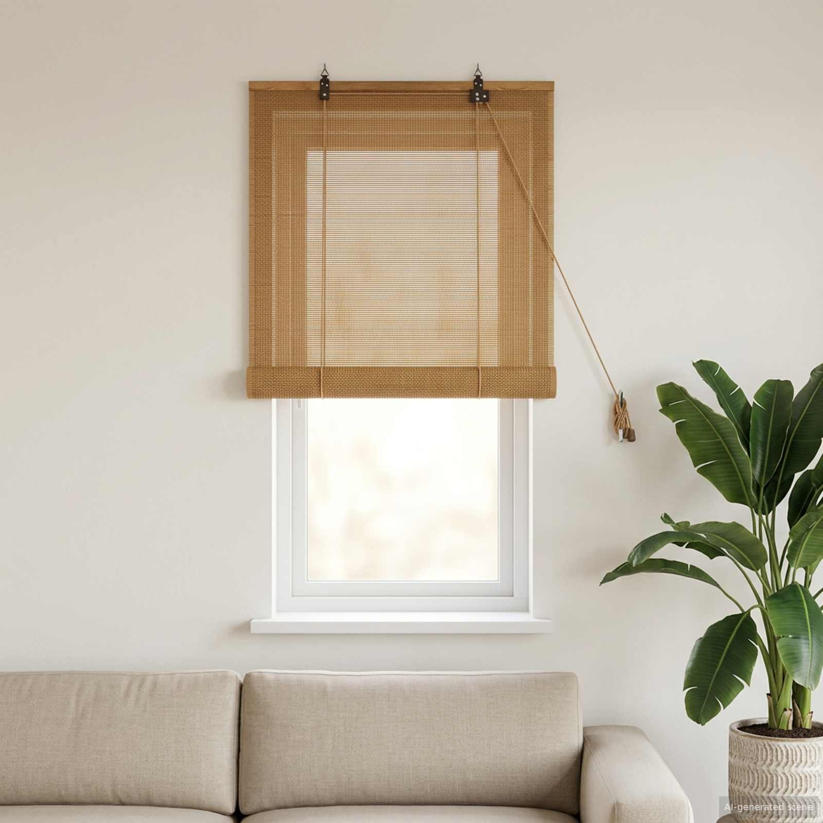 Rollo Braun 60 x 160 cm Bambus