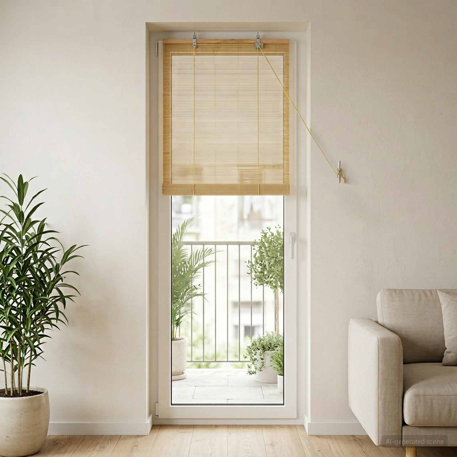 Rollo Natur 40 x 220 cm Bambus