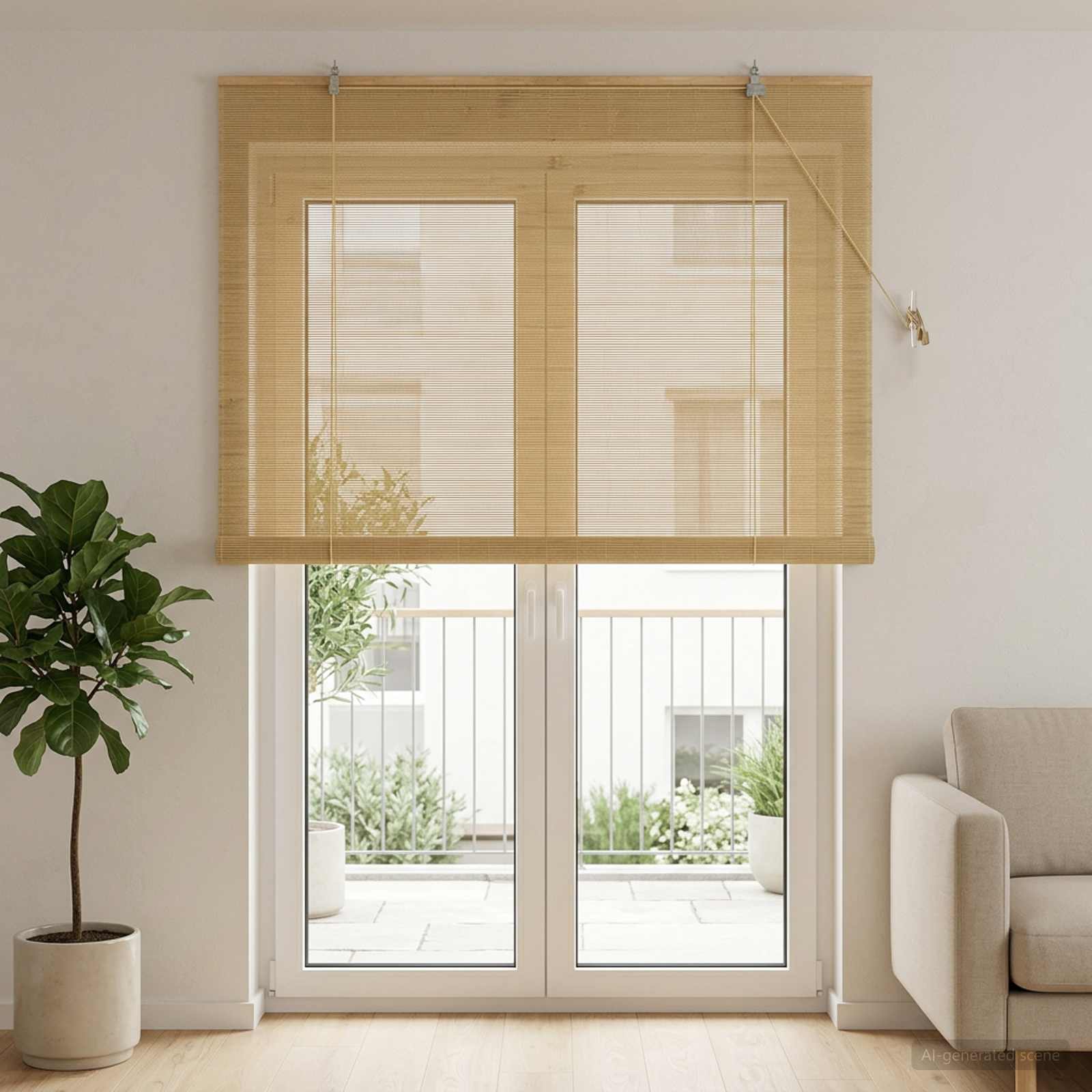 Rollo Natur 150 x 220 cm Bambus