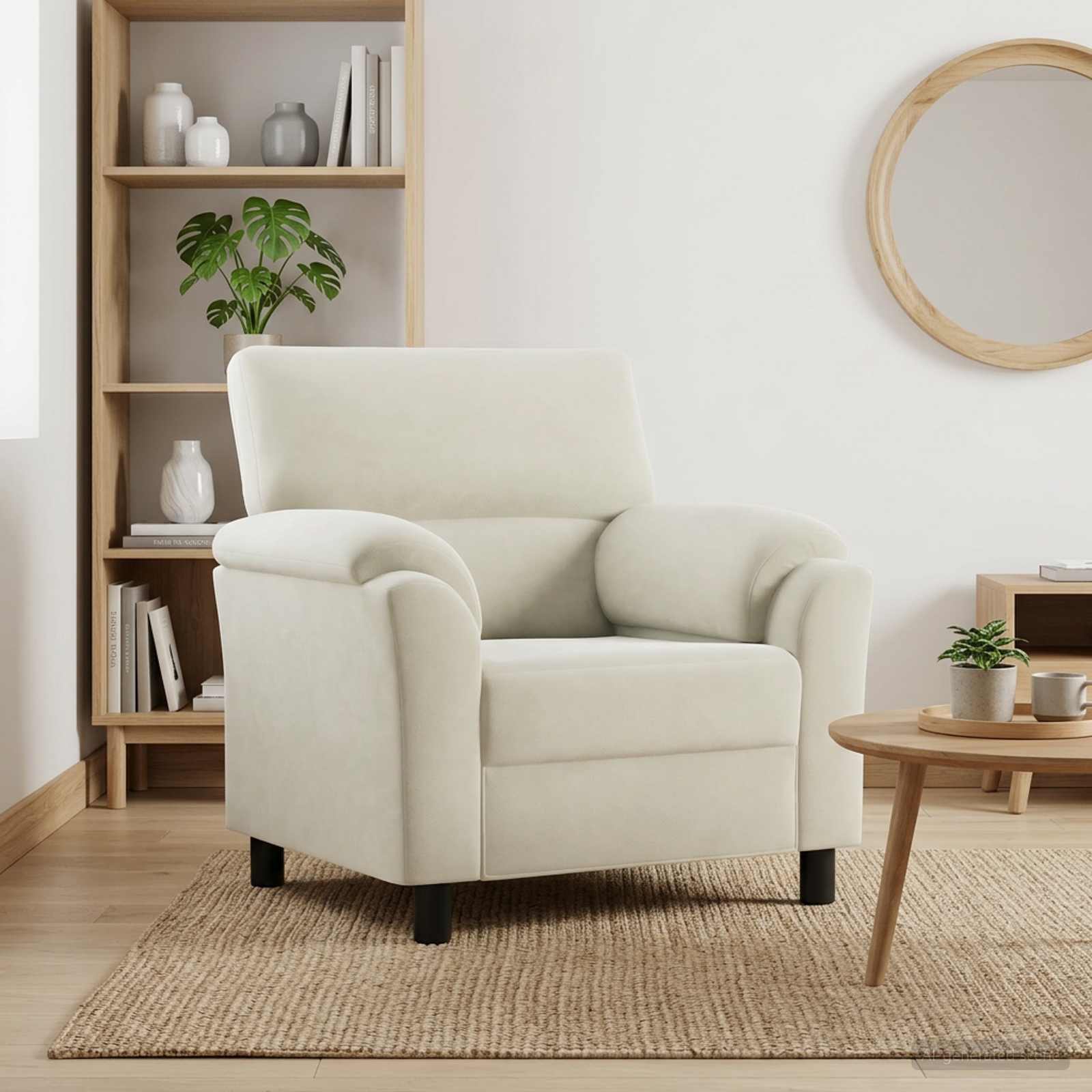 Sofa Creme 94 x 85 x 93 cm Samt