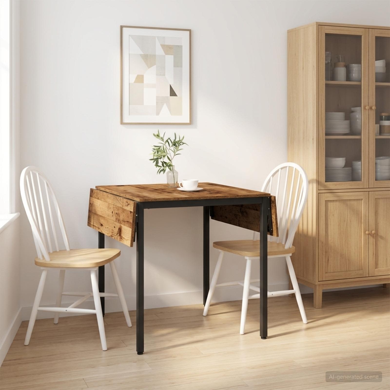 Ausziehbarer Esstisch 120 x 81,5 x 75 cm Holzwerkstoff Altholz