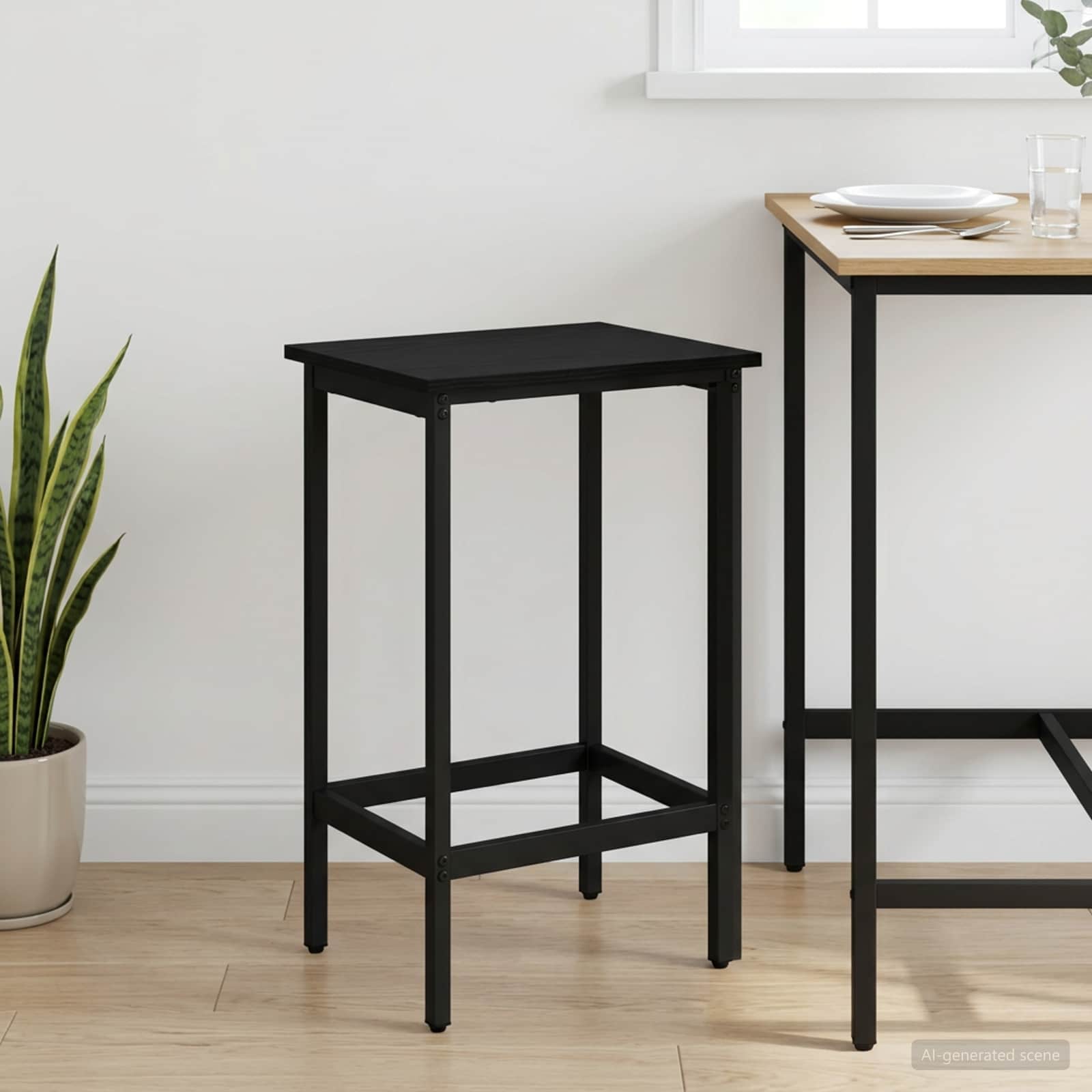 Barhocker Schwarze Eiche 40 x 32 x 64 cm Holzwerkstoff