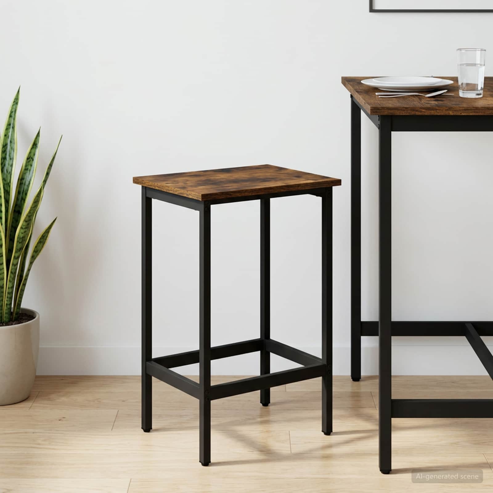 Barhocker Geräucherte Eiche 40 x 32 x 64 cm Holzwerkstoff