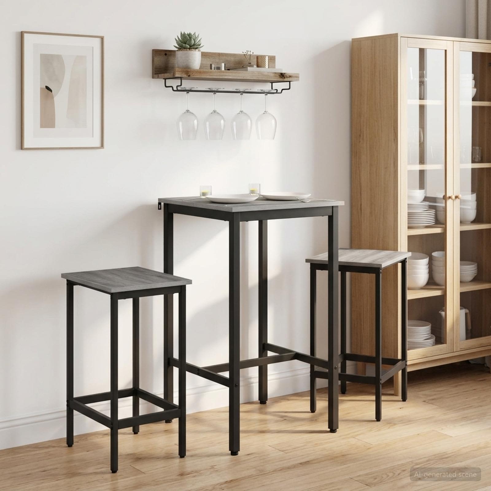 Barhocker 2 stk. Sonoma-Grau 40 x 32 x 64 cm Holzwerkstoff