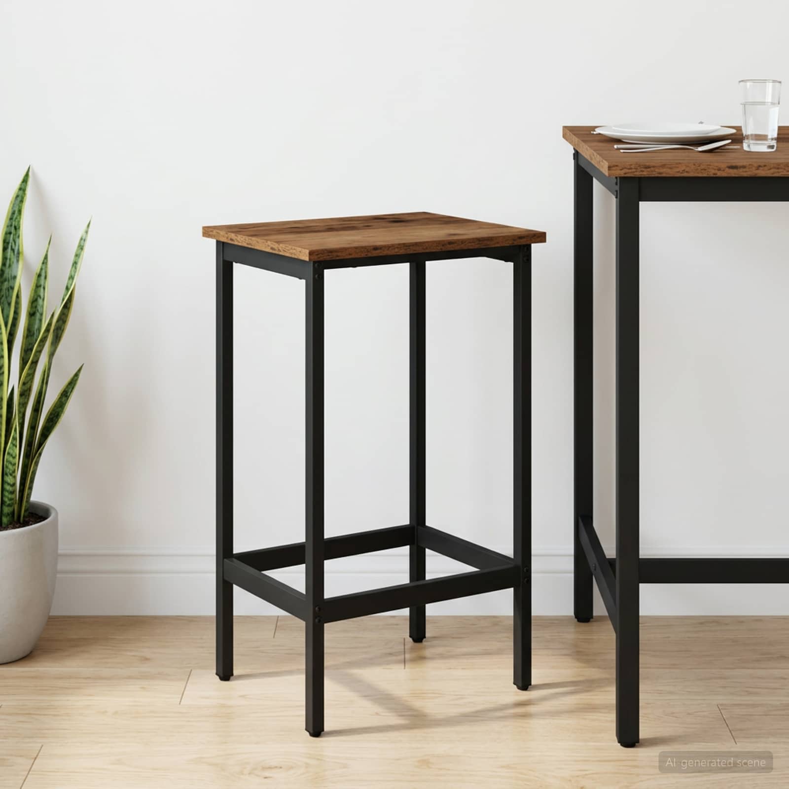 Barhocker Altholz 40 x 32 x 64 cm Holzwerkstoff