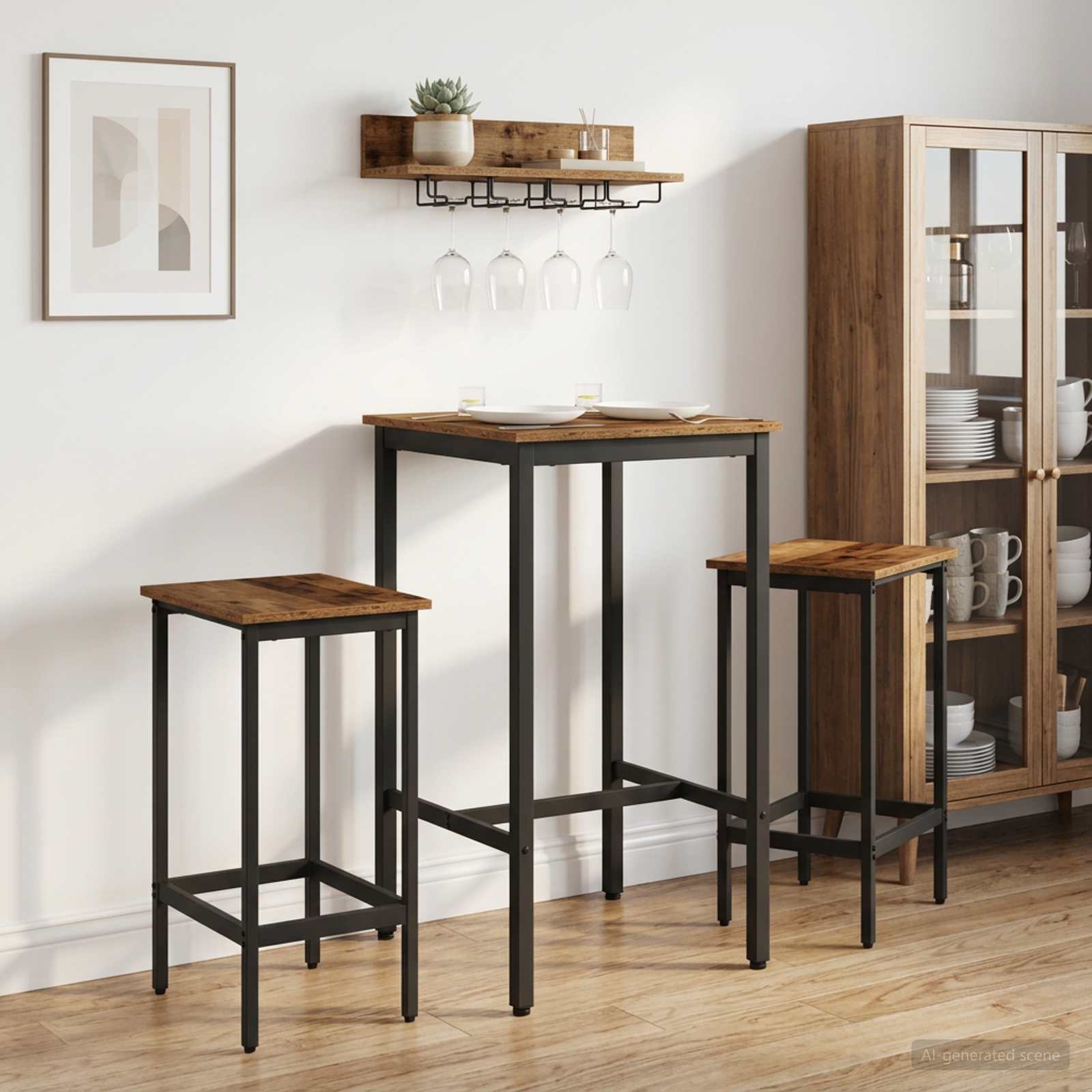Barhocker 2 stk. Altholz 40 x 32 x 64 cm Holzwerkstoff