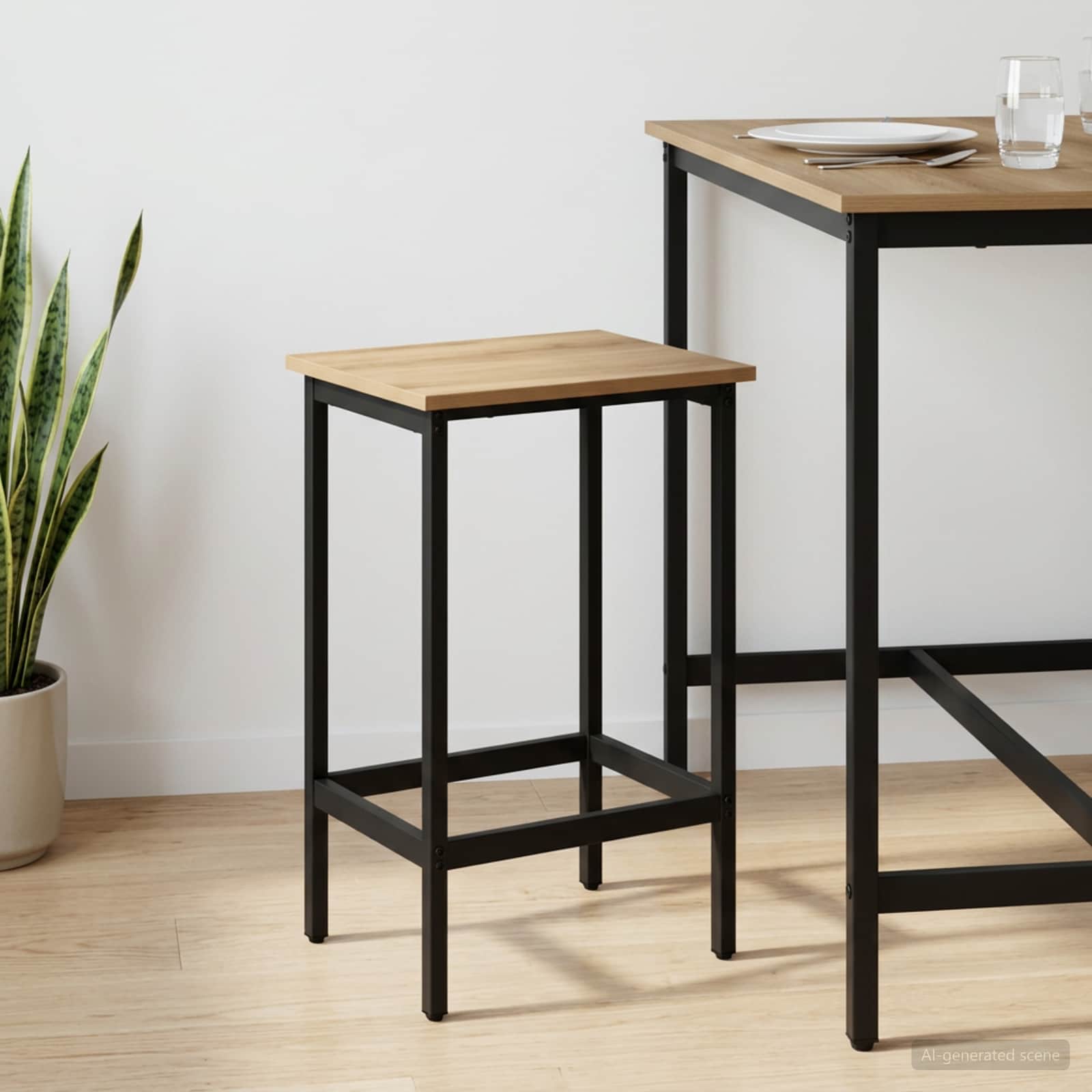 Barhocker Artisan-Eiche 40 x 32 x 64 cm Holzwerkstoff