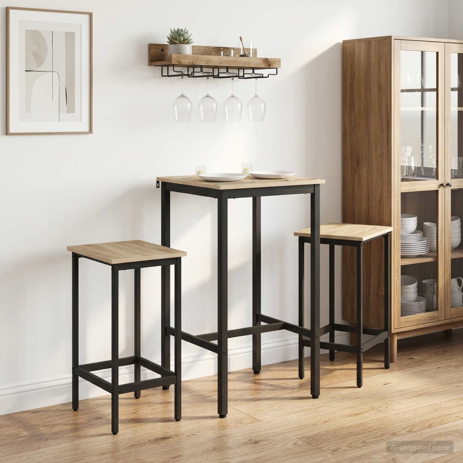 Barhocker 2 stk. Sonoma-Eiche 40 x 32 x 74 cm Holzwerkstoff