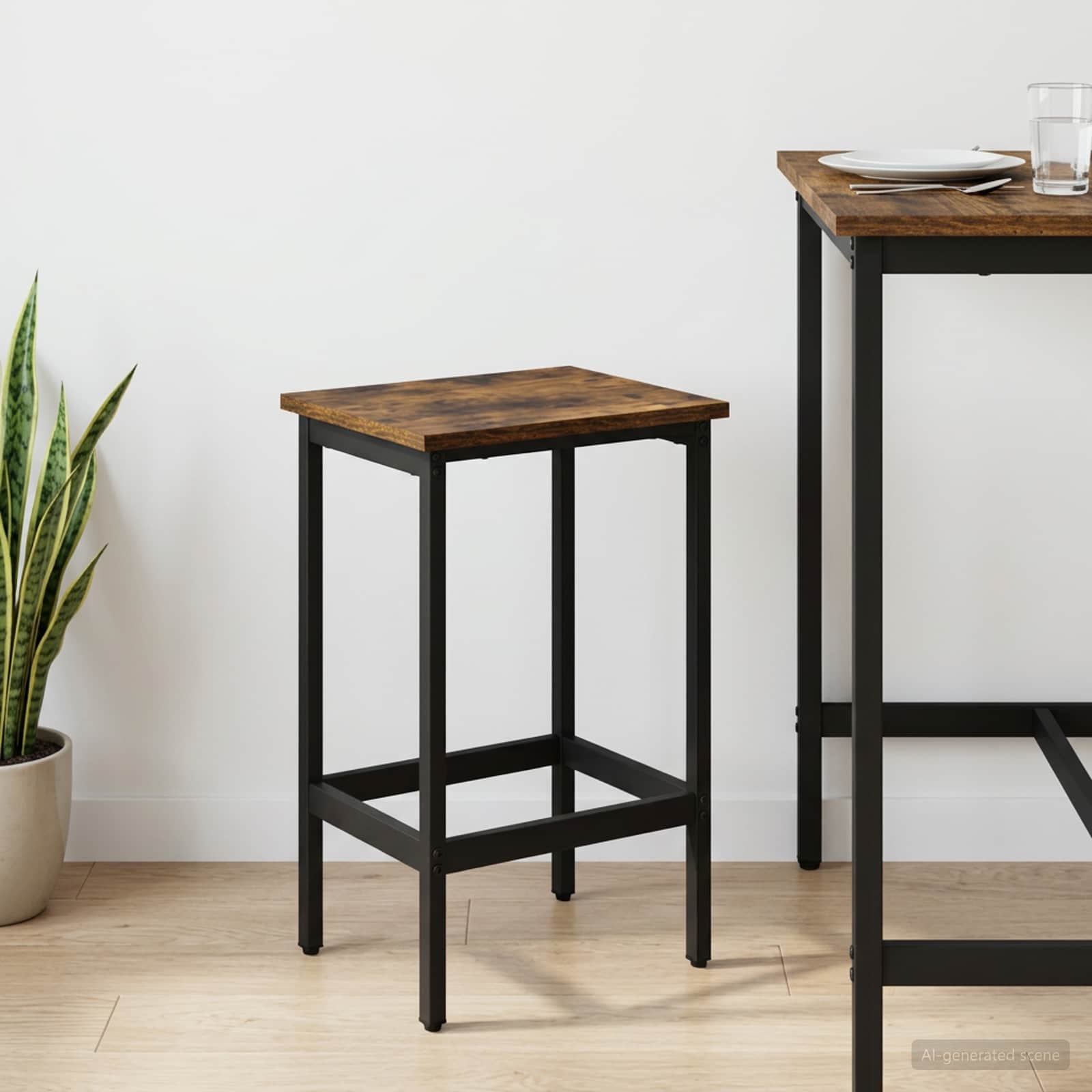 Barhocker Geräucherte Eiche 40 x 32 x 74 cm Holzwerkstoff