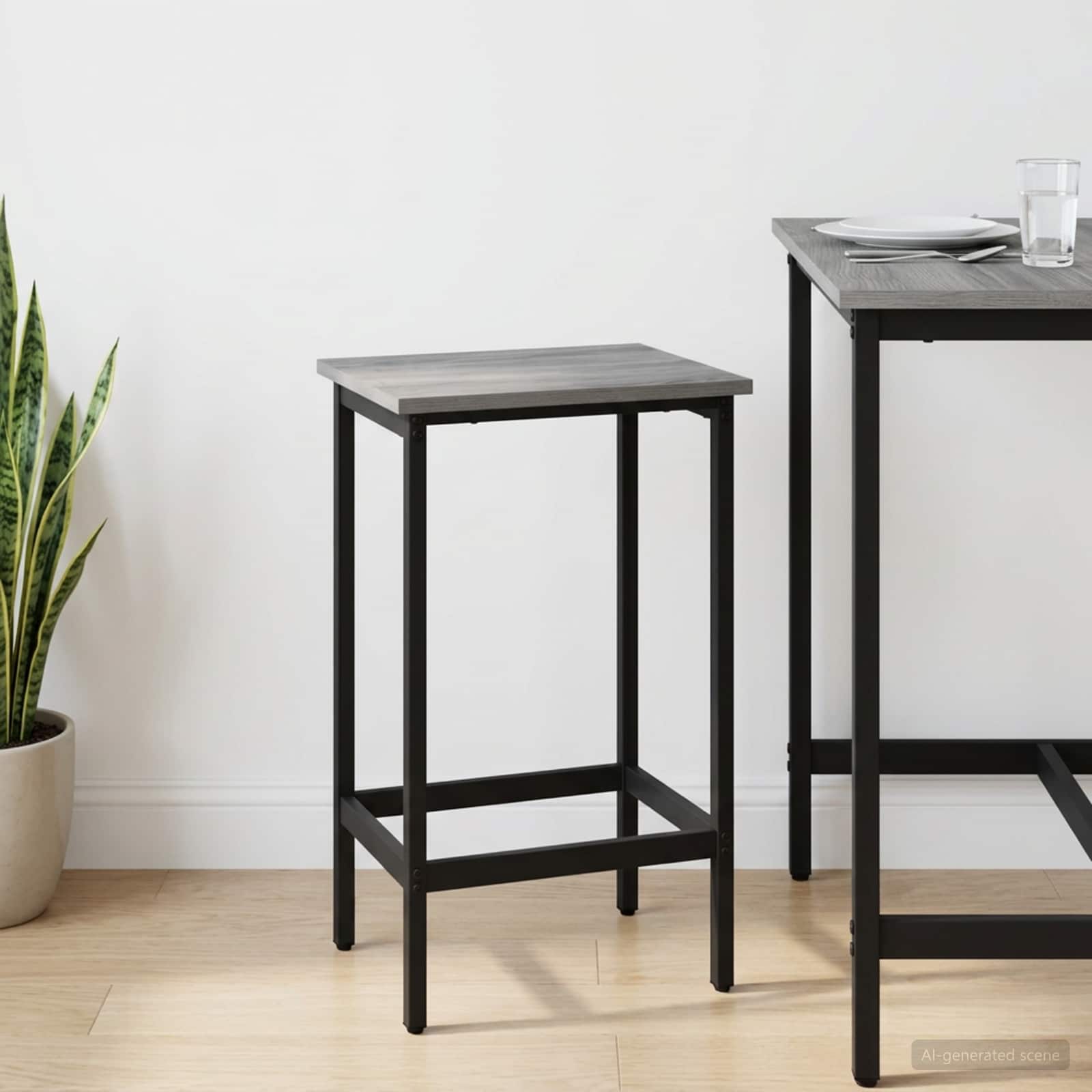 Barhocker Grau Sonoma 40 x 32 x 74 cm Holzwerkstoff
