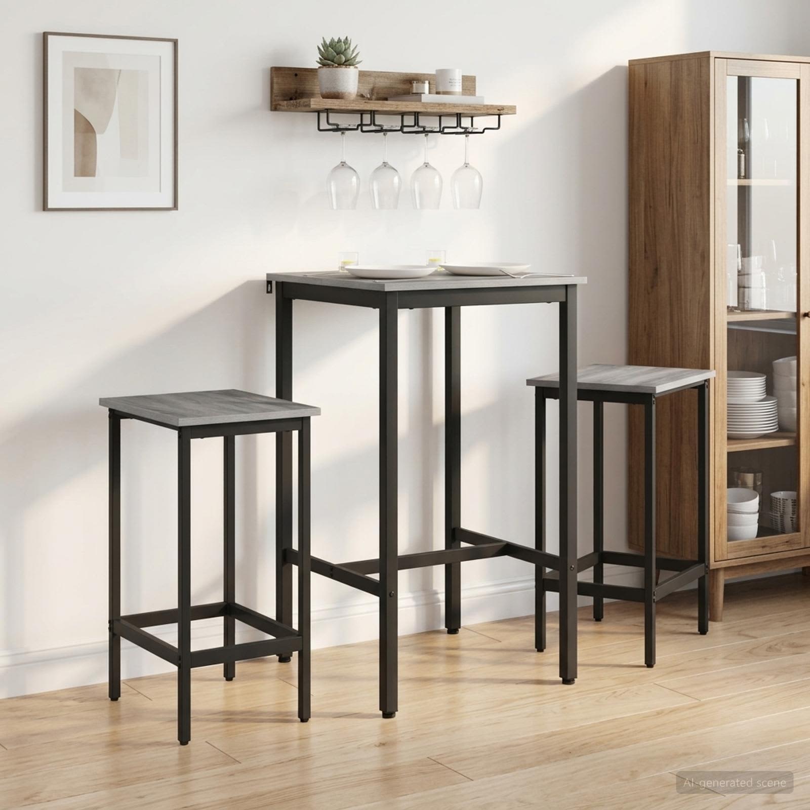 Barhocker 2 stk. Sonoma-Grau 40 x 32 x 74 cm Holzwerkstoff