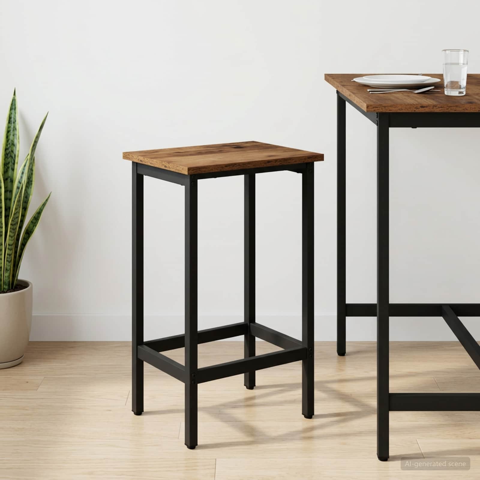 Barhocker Altholz 40 x 32 x 74 cm Holzwerkstoff