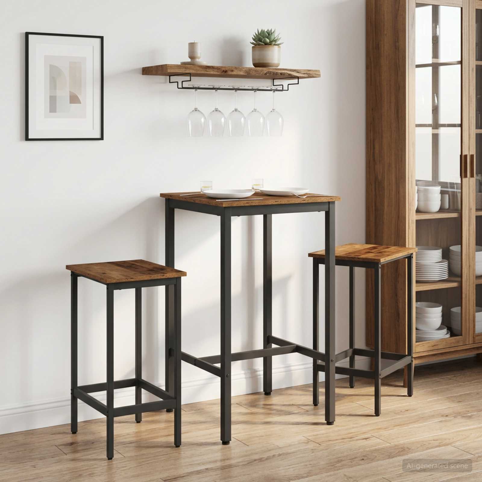 Barhocker 2 stk. Altholz 40 x 32 x 74 cm Holzwerkstoff