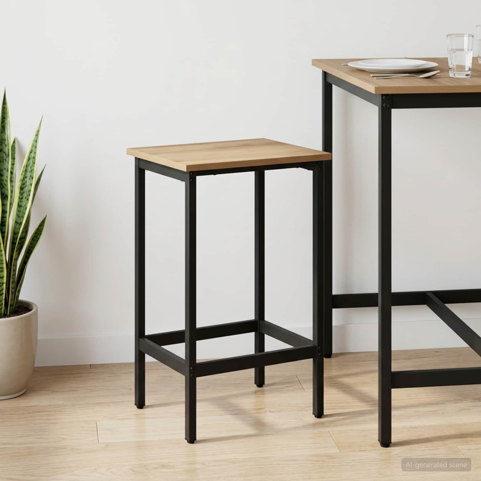 Barhocker Artisan-Eiche 40 x 32 x 74 cm Holzwerkstoff
