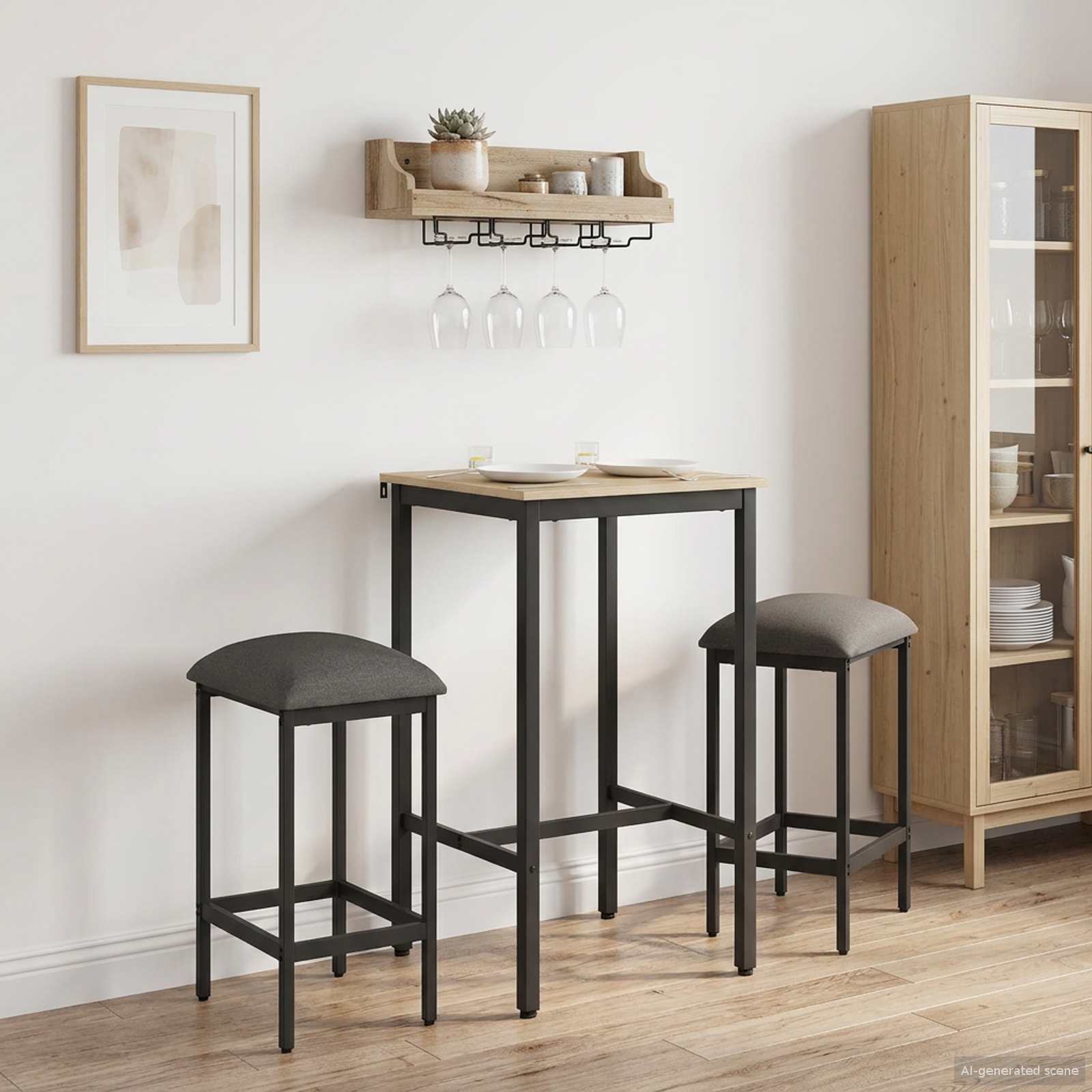 Barhocker 2 stk. Hellgrau 40 x 32 x 64 cm Holzwerkstoff