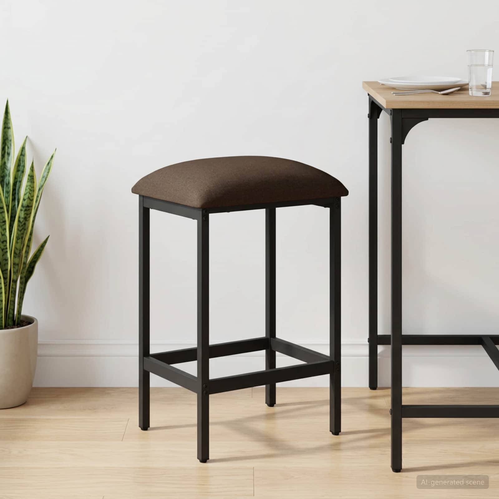 Barhocker Taupe 40 x 32 x 64 cm Holzwerkstoff