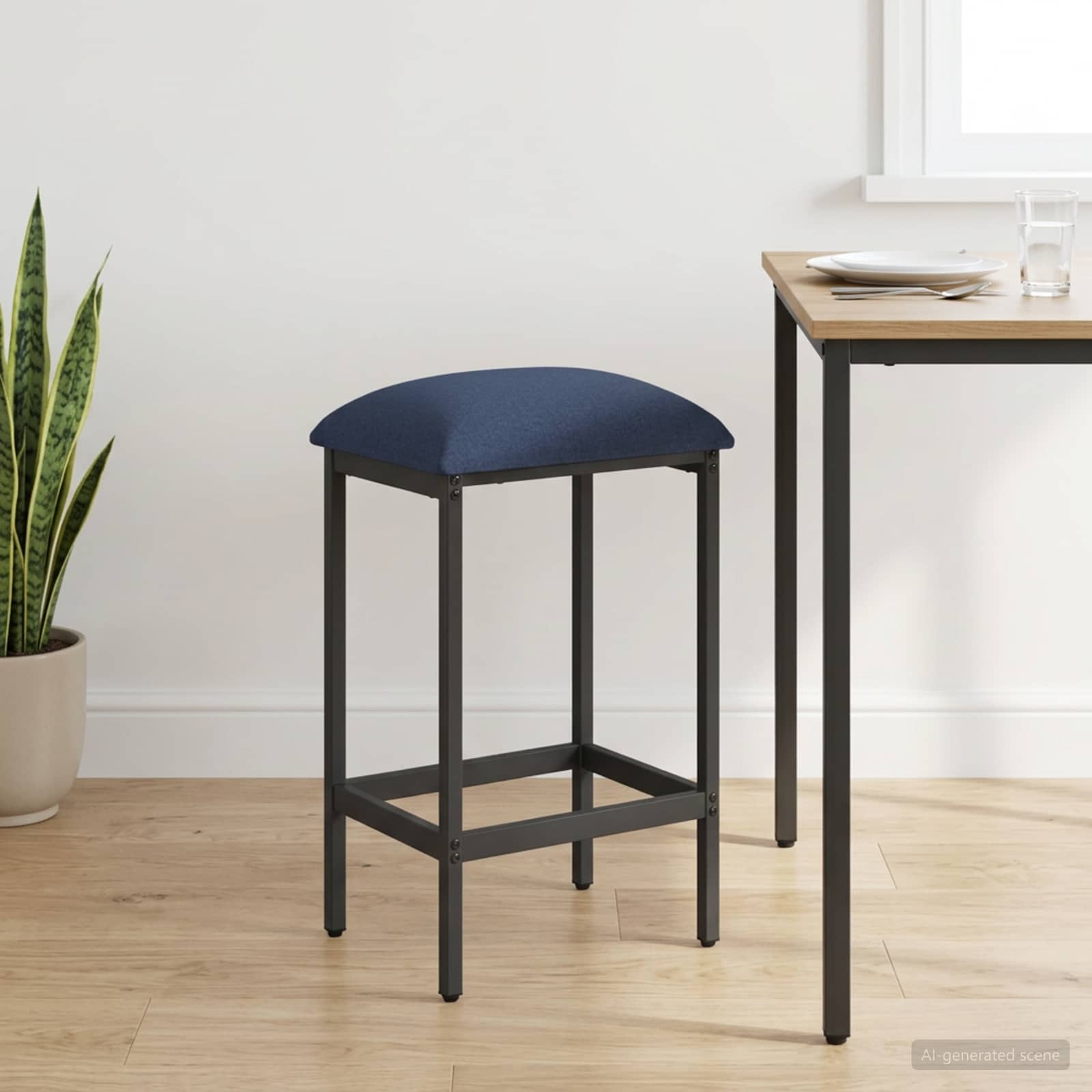 Barhocker Blau 40 x 32 x 64 cm Holzwerkstoff