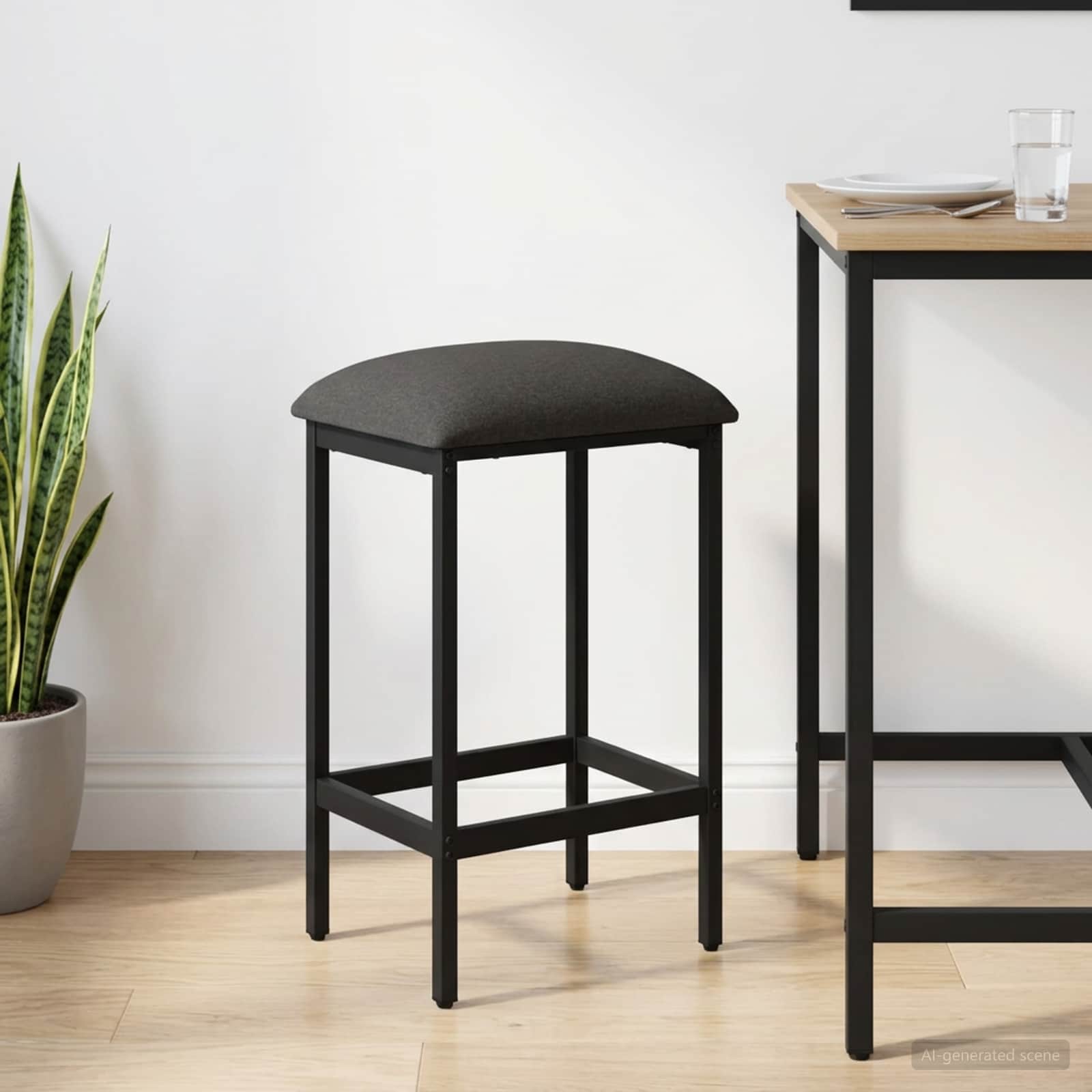 Barhocker Hellgrau 40 x 32 x 74 cm Holzwerkstoff