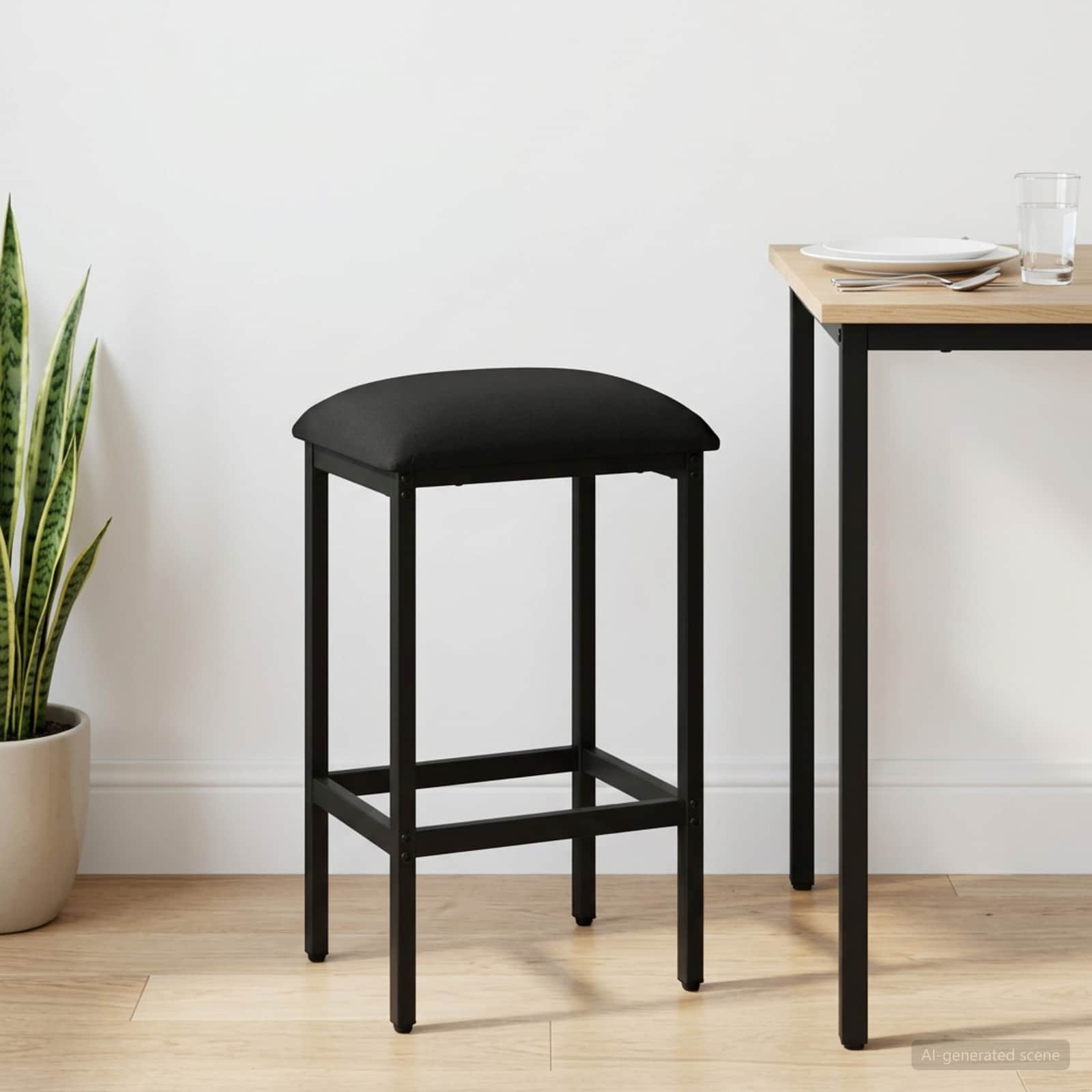 Barhocker Schwarz 40 x 32 x 74 cm Holzwerkstoff