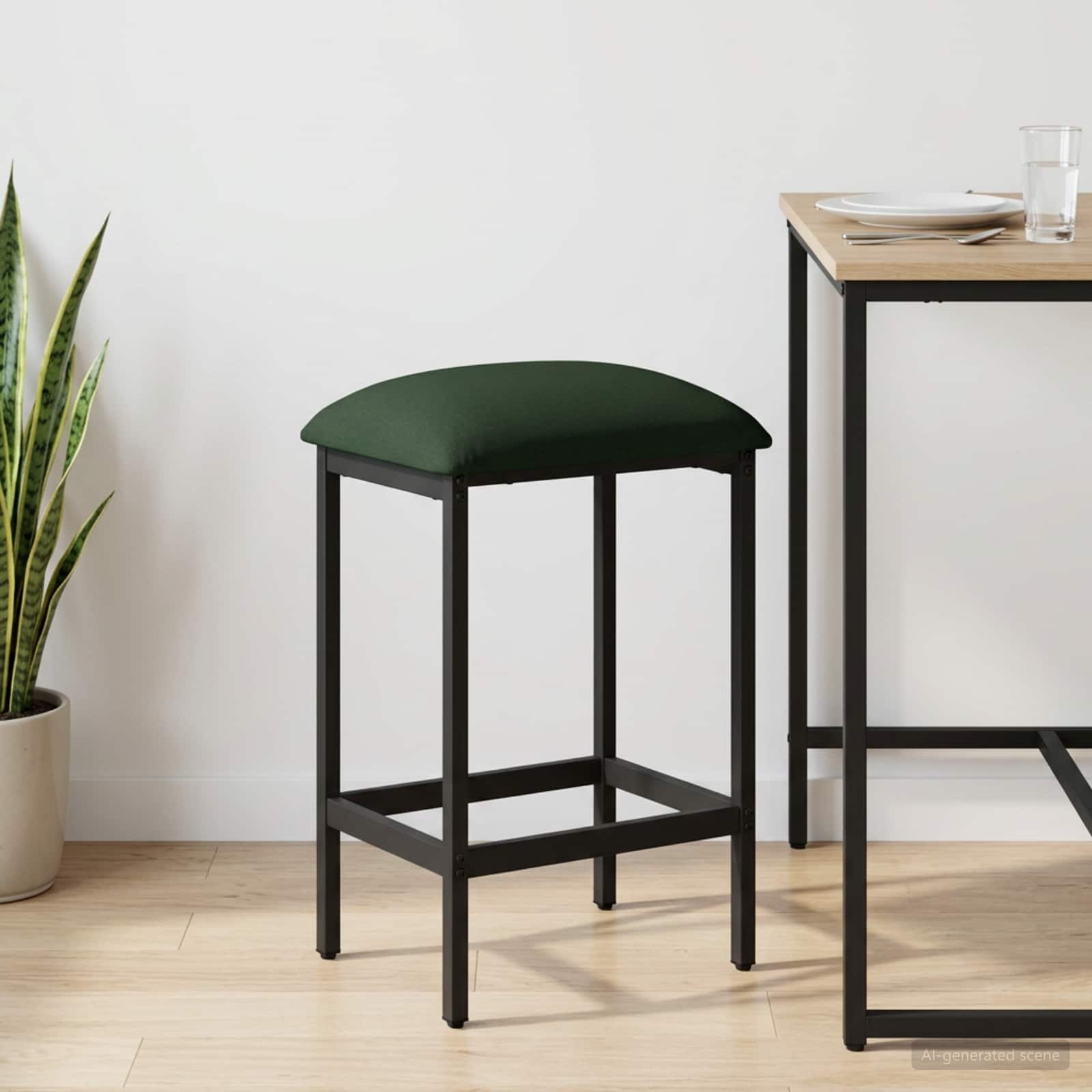 Barhocker Dunkelgrün 40 x 32 x 74 cm Holzwerkstoff