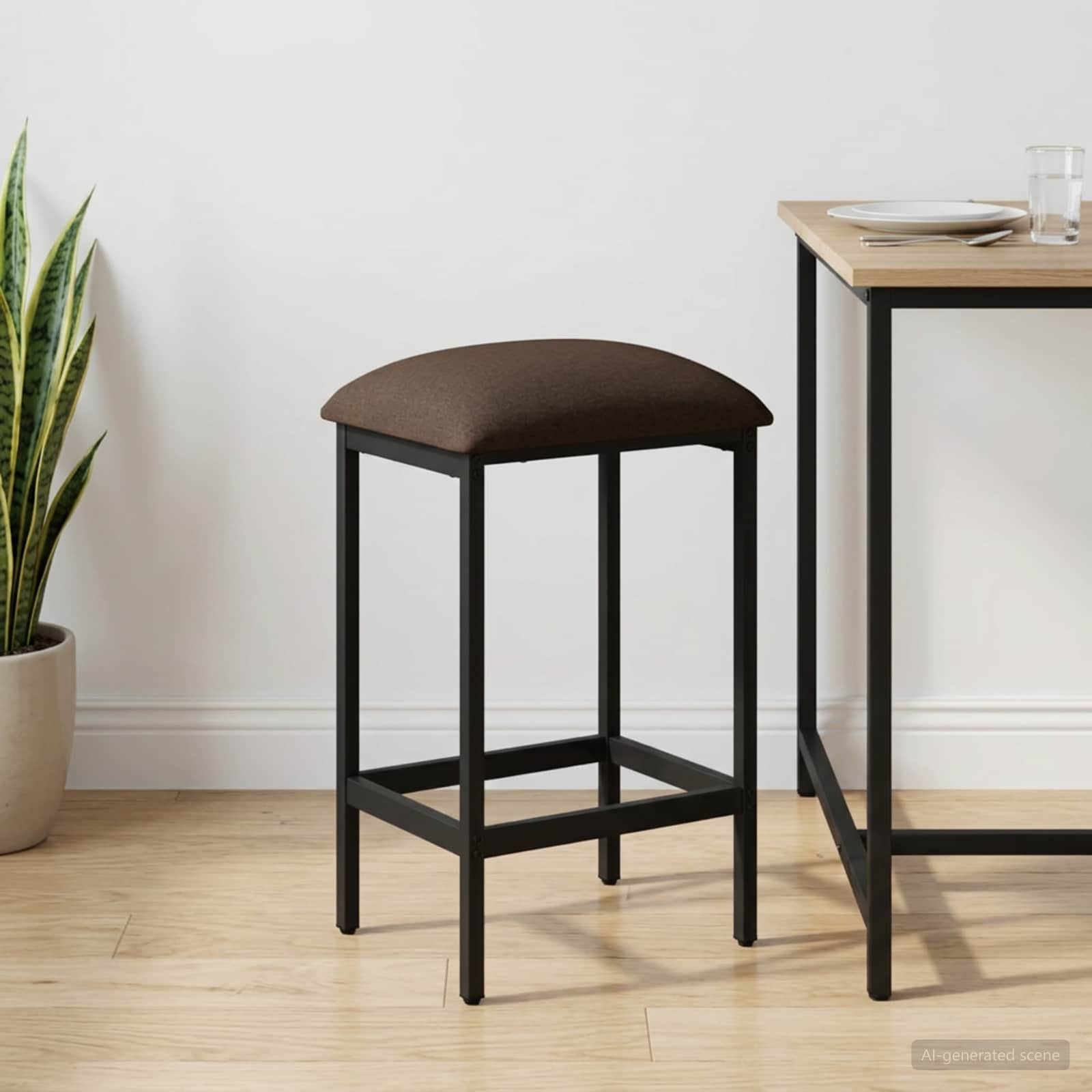 Barhocker Taupe 40 x 32 x 74 cm Holzwerkstoff